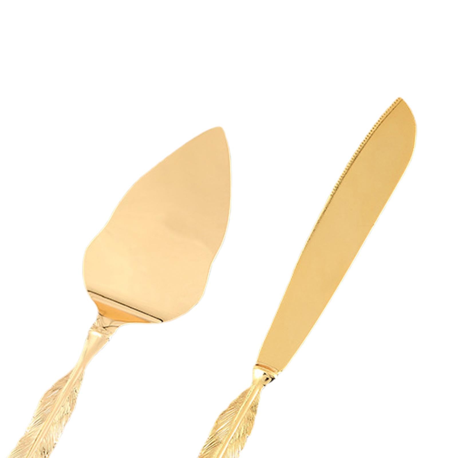 Cake Serving Set Pastry Server Set Baking Tools for Wedding Party Gold D