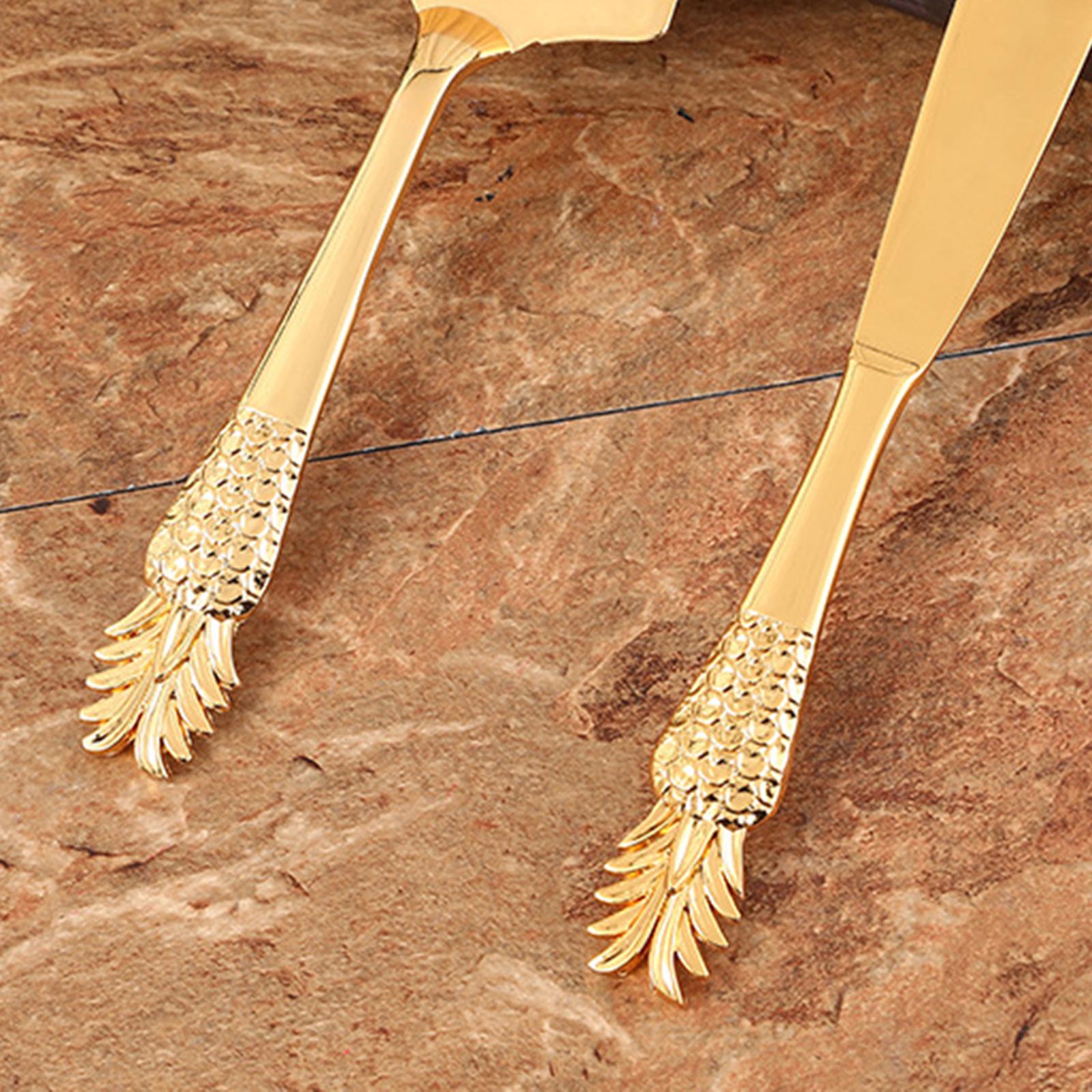 Cake Serving Set Pastry Server Set Baking Tools for Wedding Party Gold E