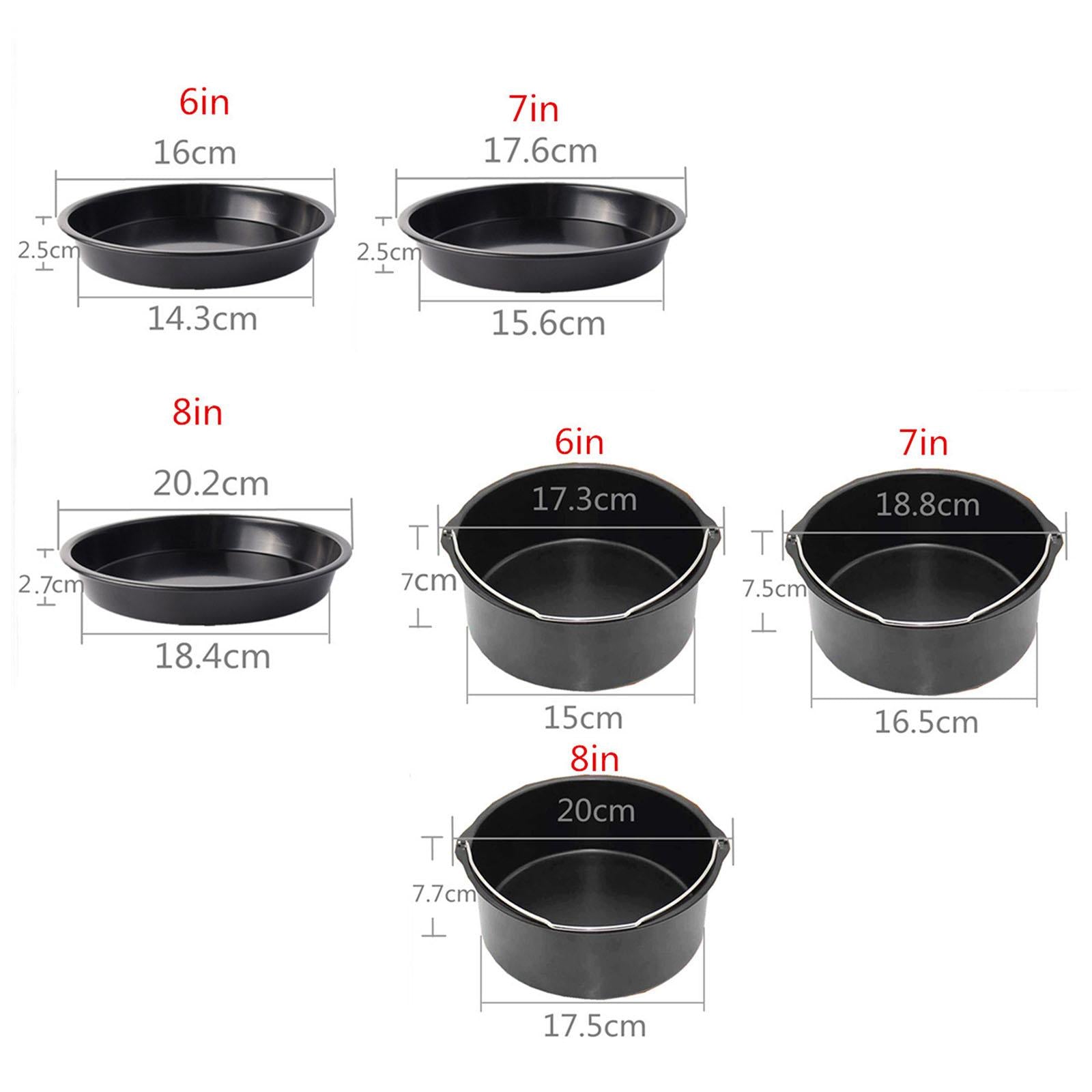 Cake Mold Baking Tools Stainless Steel Coated for Air Fryer Parts 3.5-5.8Qt 7 inch
