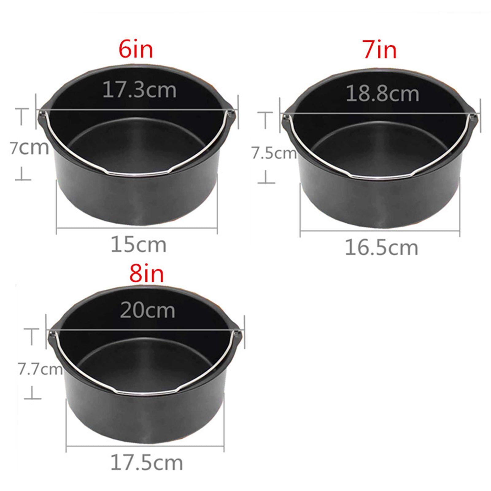 Cake Mold Baking Tools Stainless Steel Coated for Air Fryer Parts 3.5-5.8Qt 7 inch
