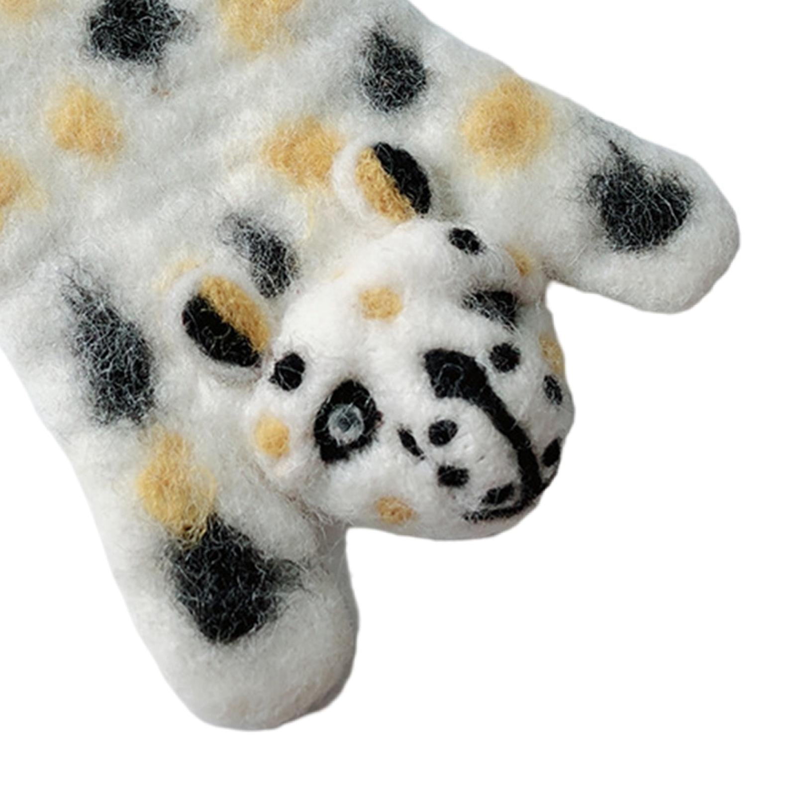 Animal Wool Felt Coaster Table Mat for Desktop Hot Coca Decoration Sloted Tiger
