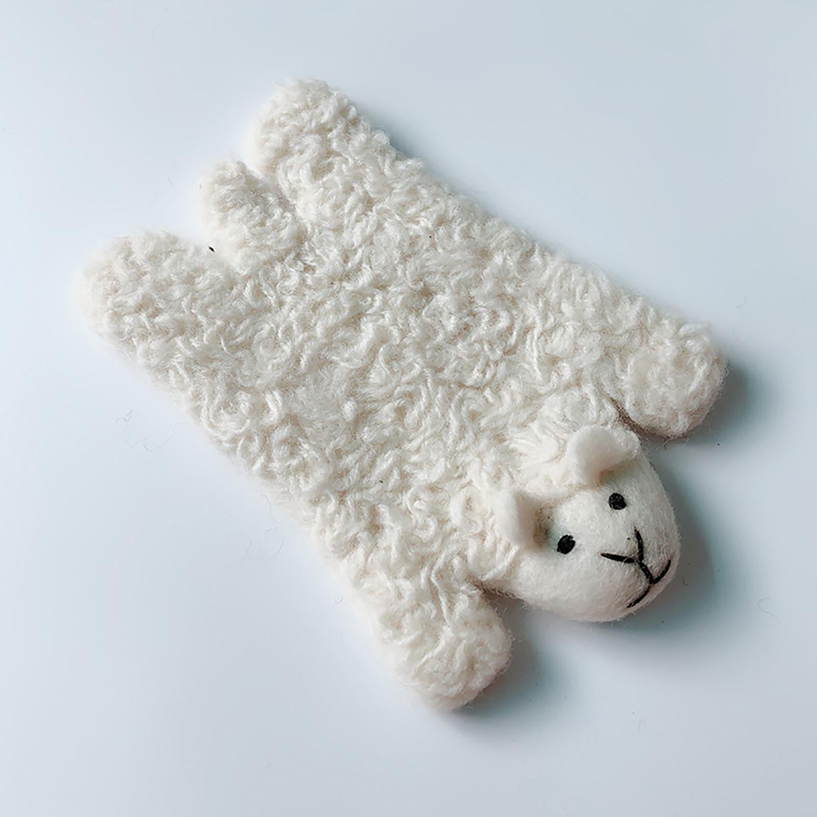 Animal Wool Felt Placemat Non-Slip Cup Coaster for Party Restaurant Kitchen Sheep