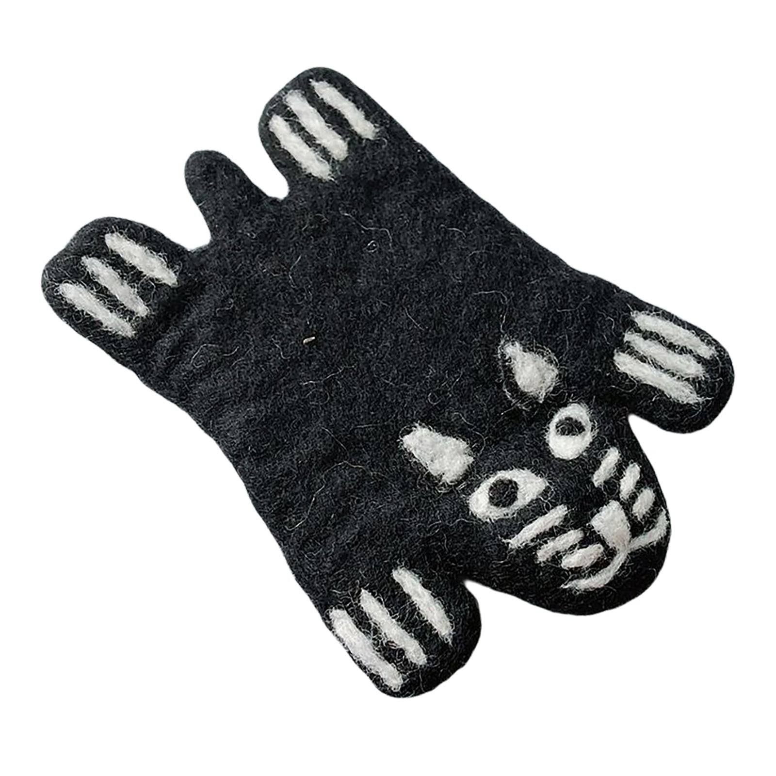 Animal Wool Felt Placemat Non-Slip Cup Coaster for Party Restaurant Kitchen Tiger