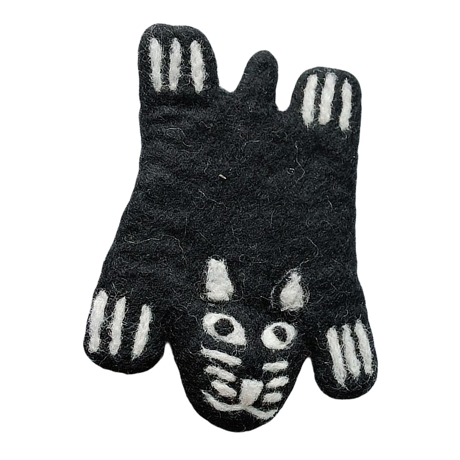 Animal Wool Felt Placemat Non-Slip Cup Coaster for Party Restaurant Kitchen Tiger