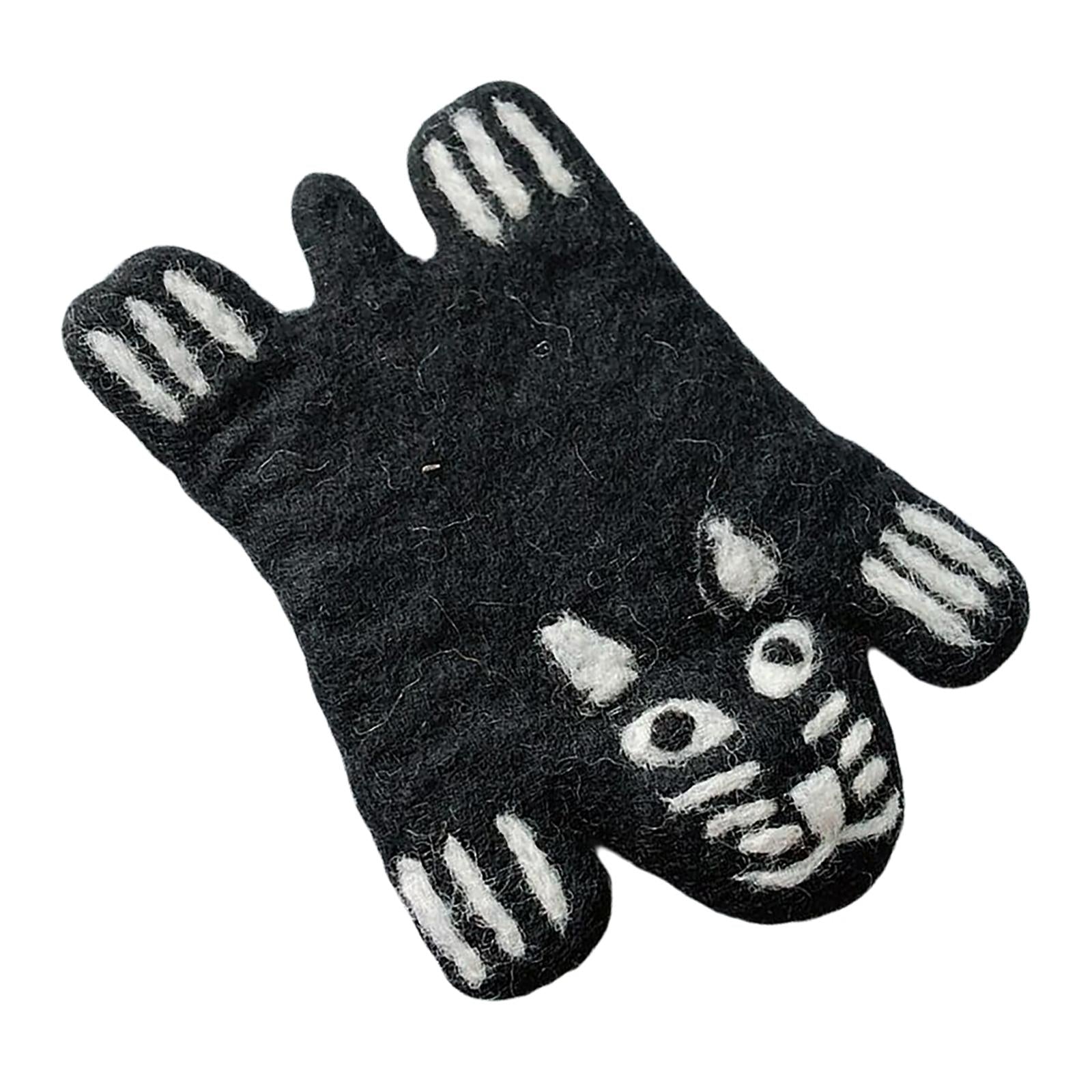Animal Wool Felt Placemat Non-Slip Cup Coaster for Party Restaurant Kitchen Tiger