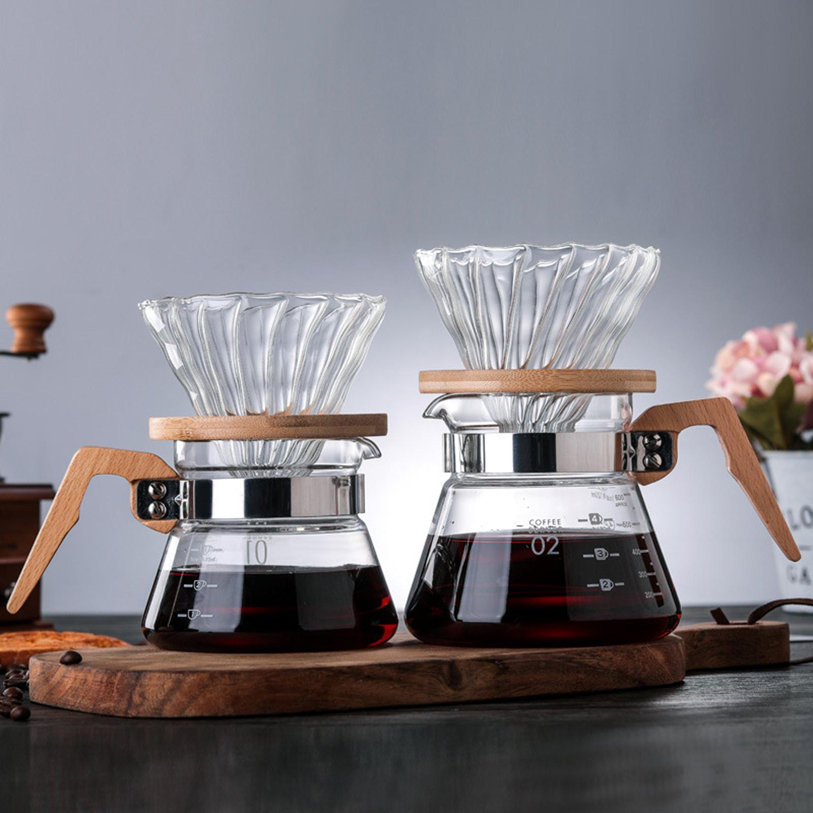 Clear Coffee Pot High Borosilicate Glass Reusable for Barista Kitchen 400ml