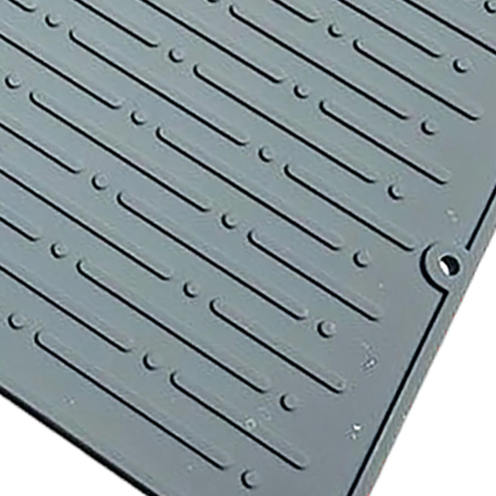 2xSilicone Drying Mat Sink Mat Rectangle Tableware Table Mat Placemat Flexible Gray