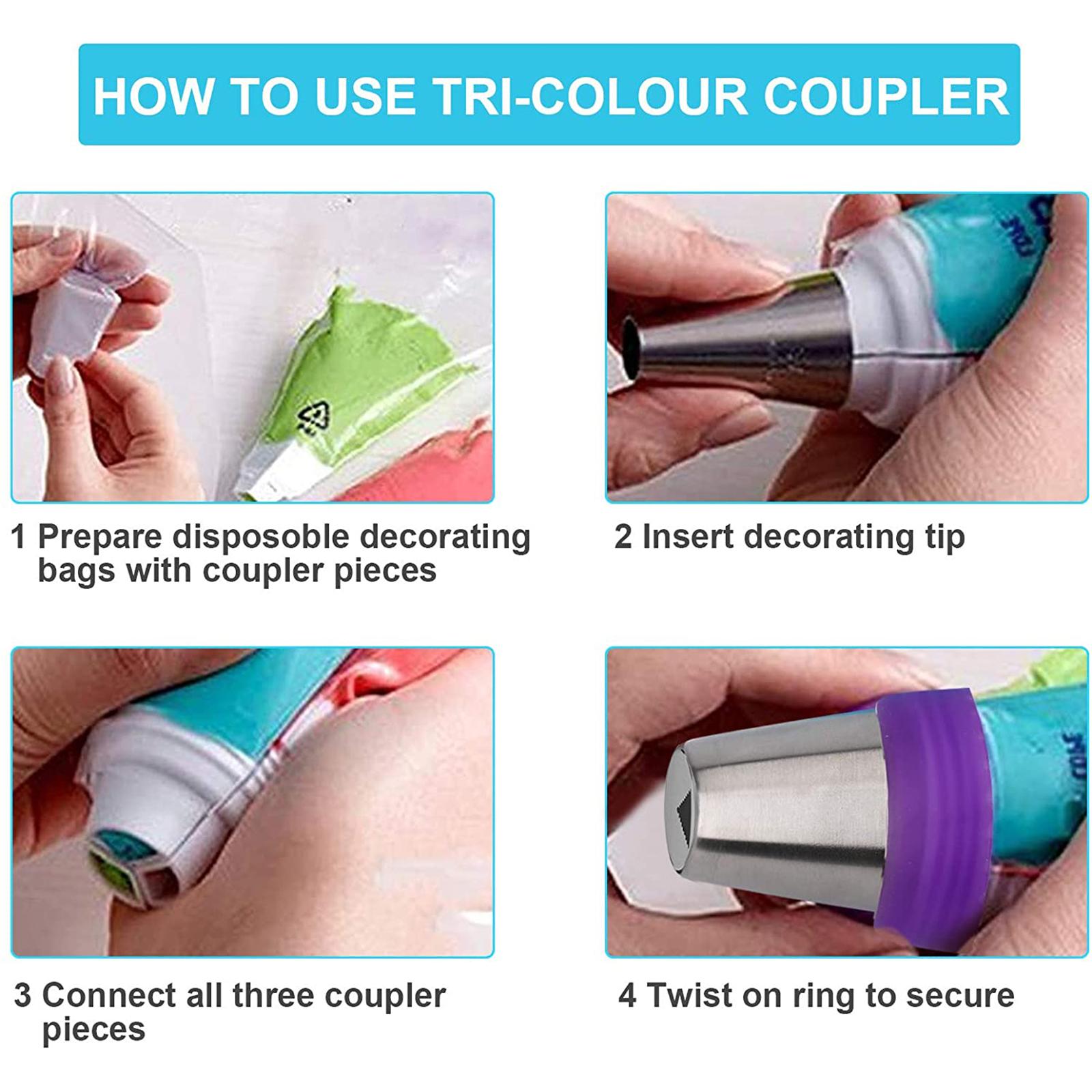 2xRussian Piping Tips Frosting Piping Kit DIY Piping Tips Set for Cookie 8Pcs