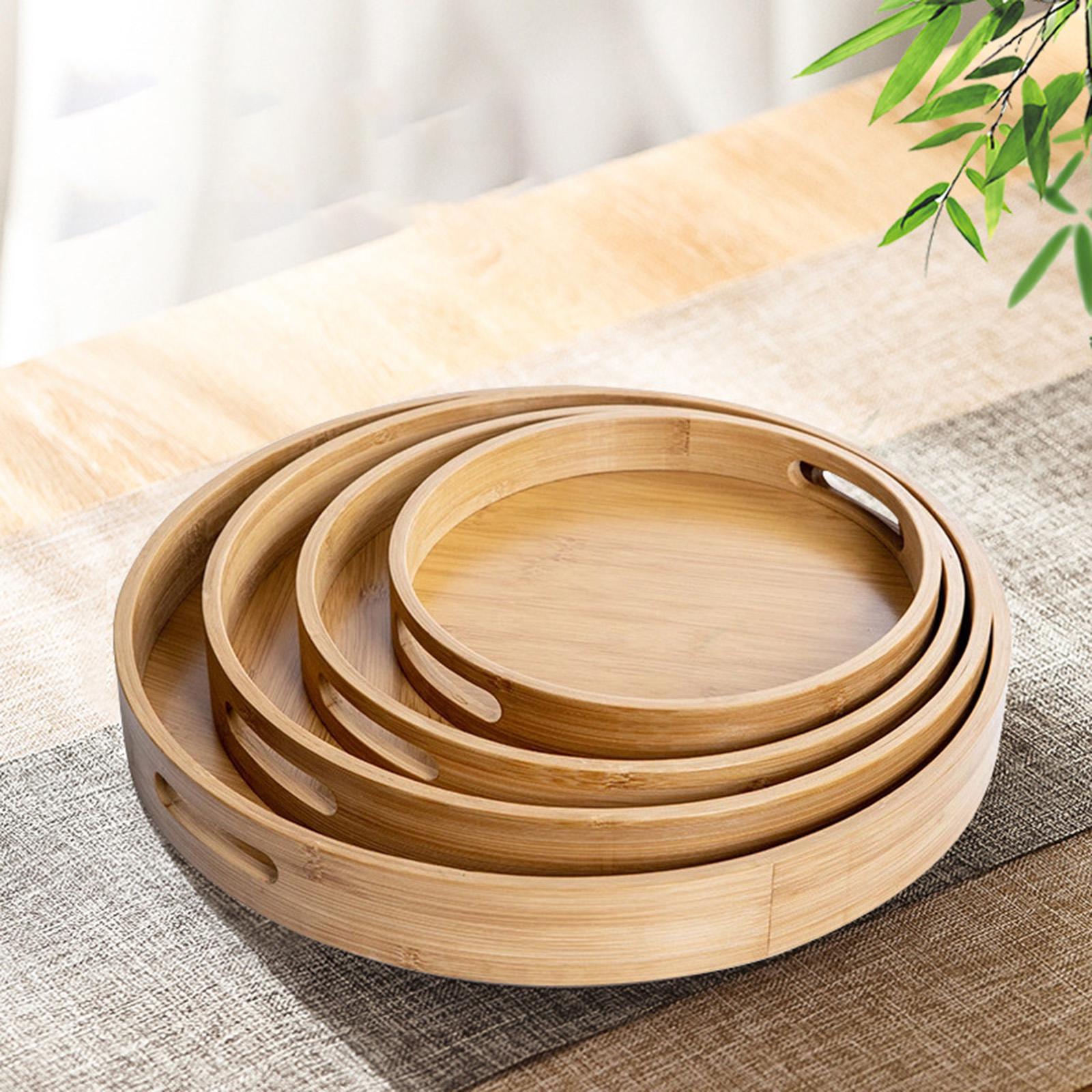 Bamboo Serving Tray Party Wedding Supplies for Living Room Dining Room Home 40x40x5CM