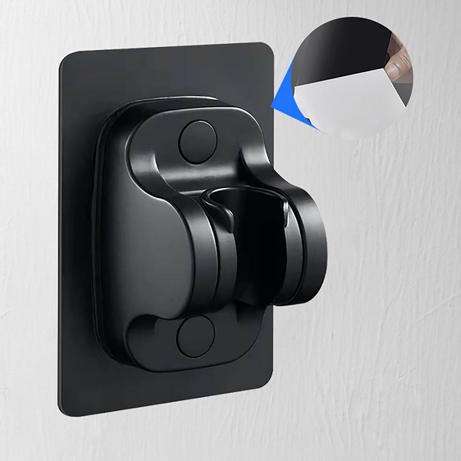2xPunch Free Shower Head Holder Shower Arm Adapter for Restroom Home Hotel Plating