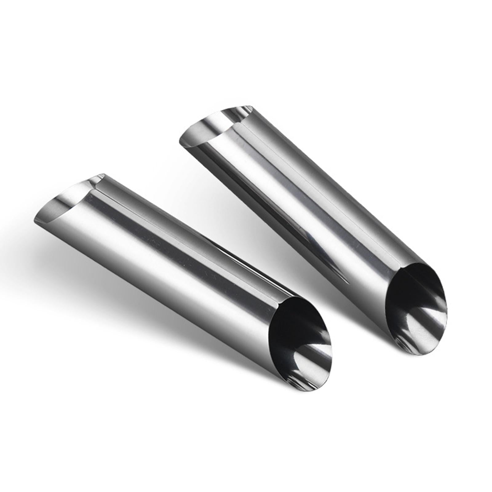 2x5 Pieces Food Grade Cannoli Form Tubes Stainless Steel for Pastry Desserts