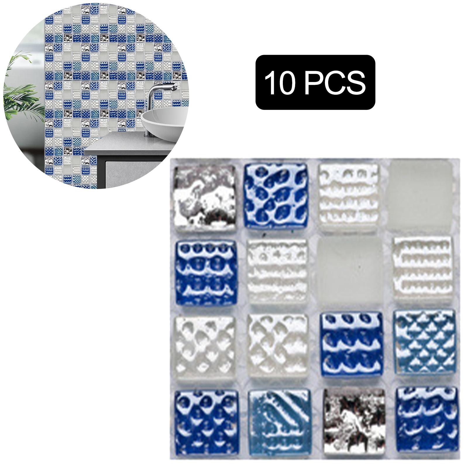 10 Pieces Self Adhesive Tile Backsplash Peel & Stick Home Decor for Nursery