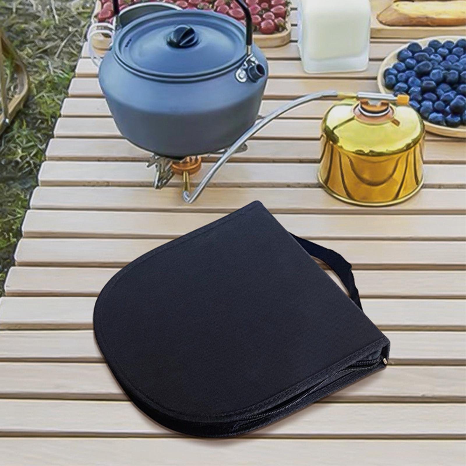 10 Pieces Picnic Family Cutlery Set with Travel Case for Barbecue Hiking Green