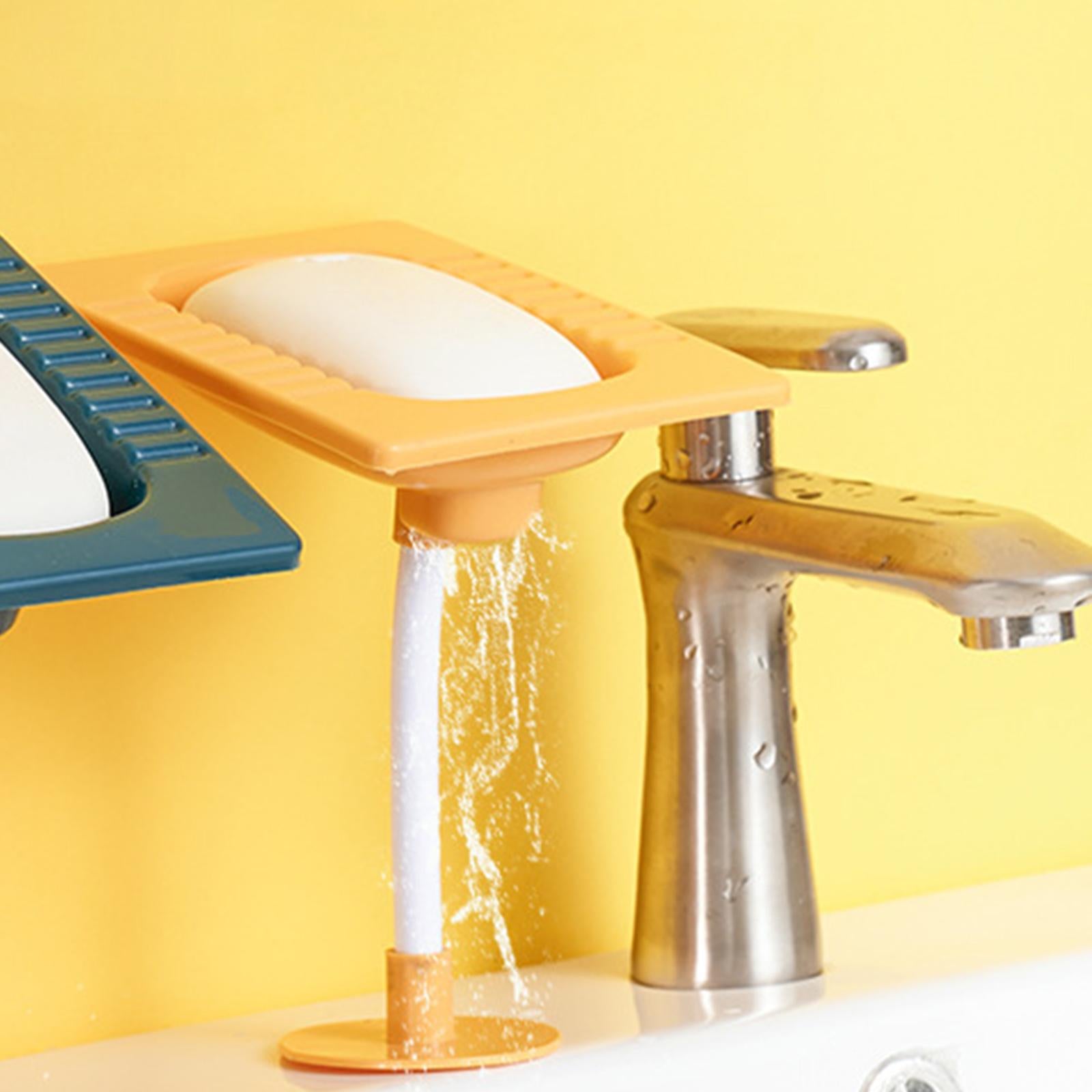 2xPunch Free Non Slip Drain Soap Case Container for Countertop Shower Kitchen