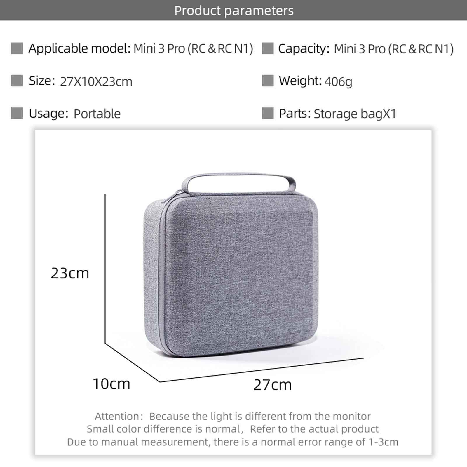 Drone Carrying Case Travel Case for DJI Mini 3 Pro Drone Red
