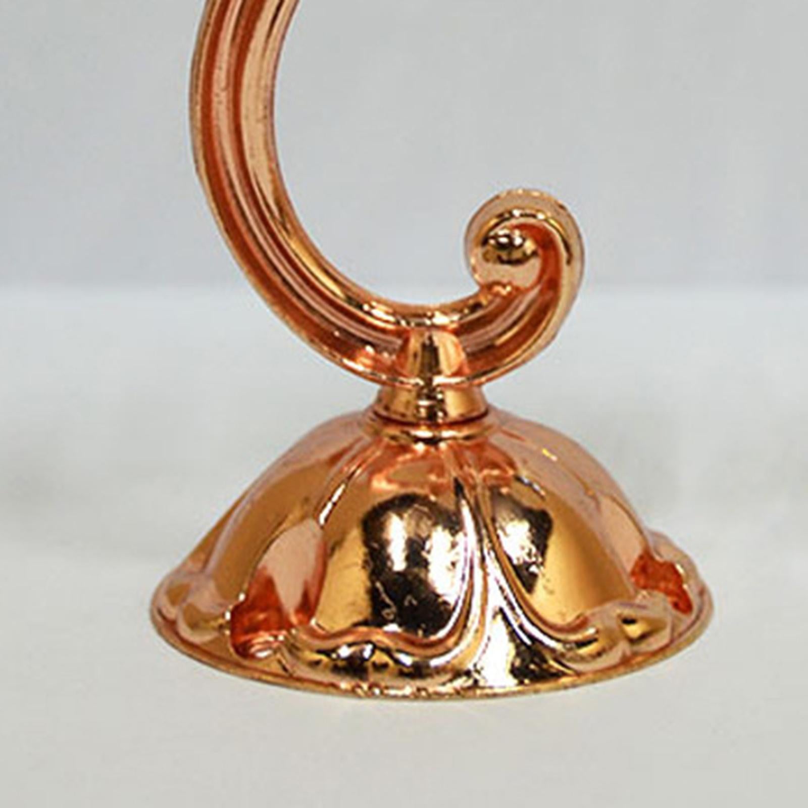 2 Pieces Crystal Curtain Holdback Drapery Tieback Hooks Rose Gold