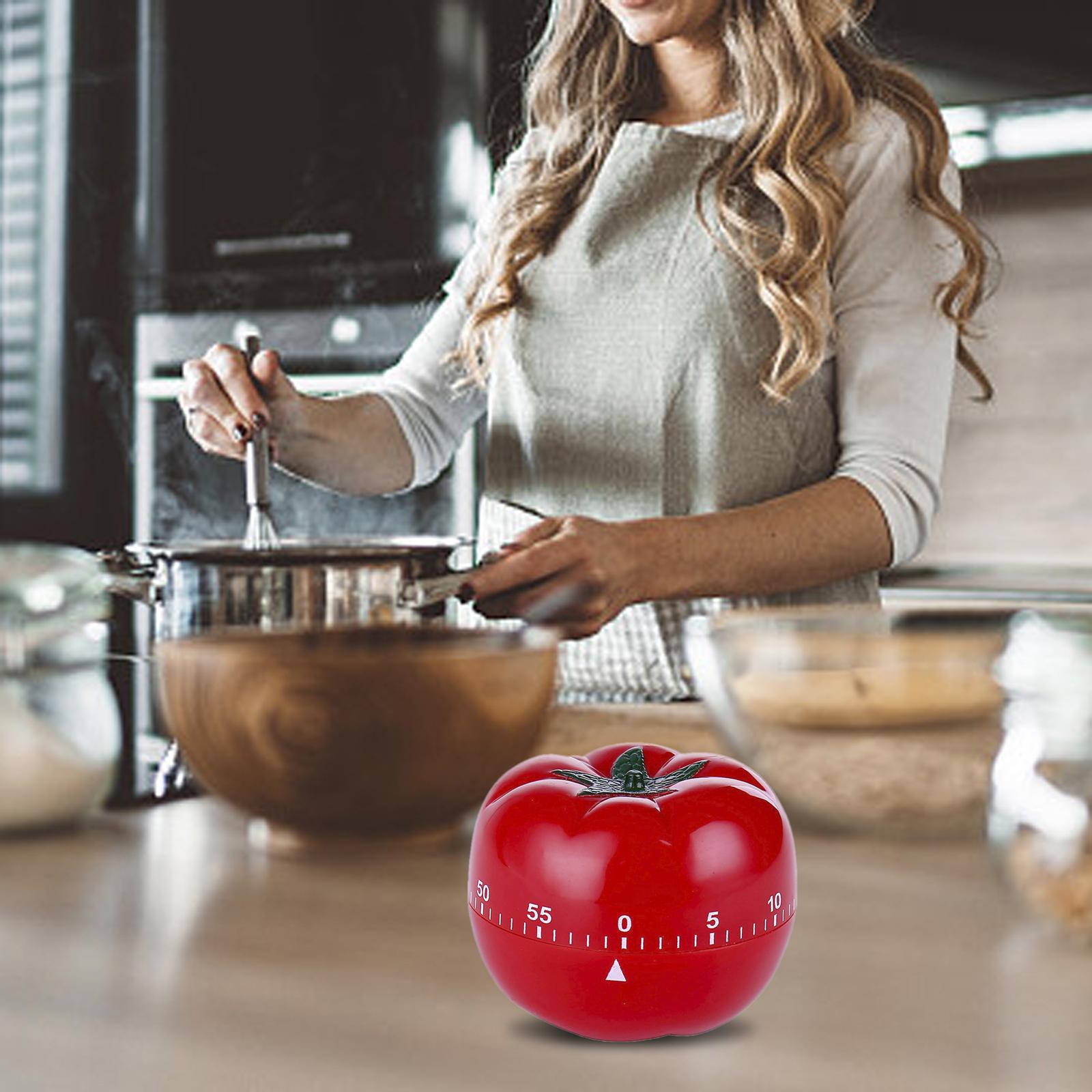 3xTomato Kitchen Cooking Timer Mechanical Count Down Reminder for Cooking Work