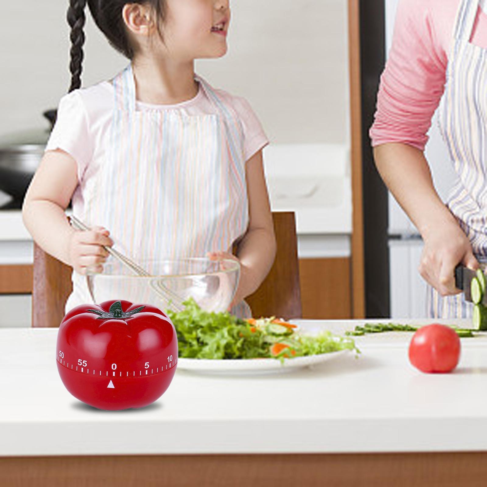 2xTomato Kitchen Cooking Timer Mechanical Count Down Reminder for Cooking Work