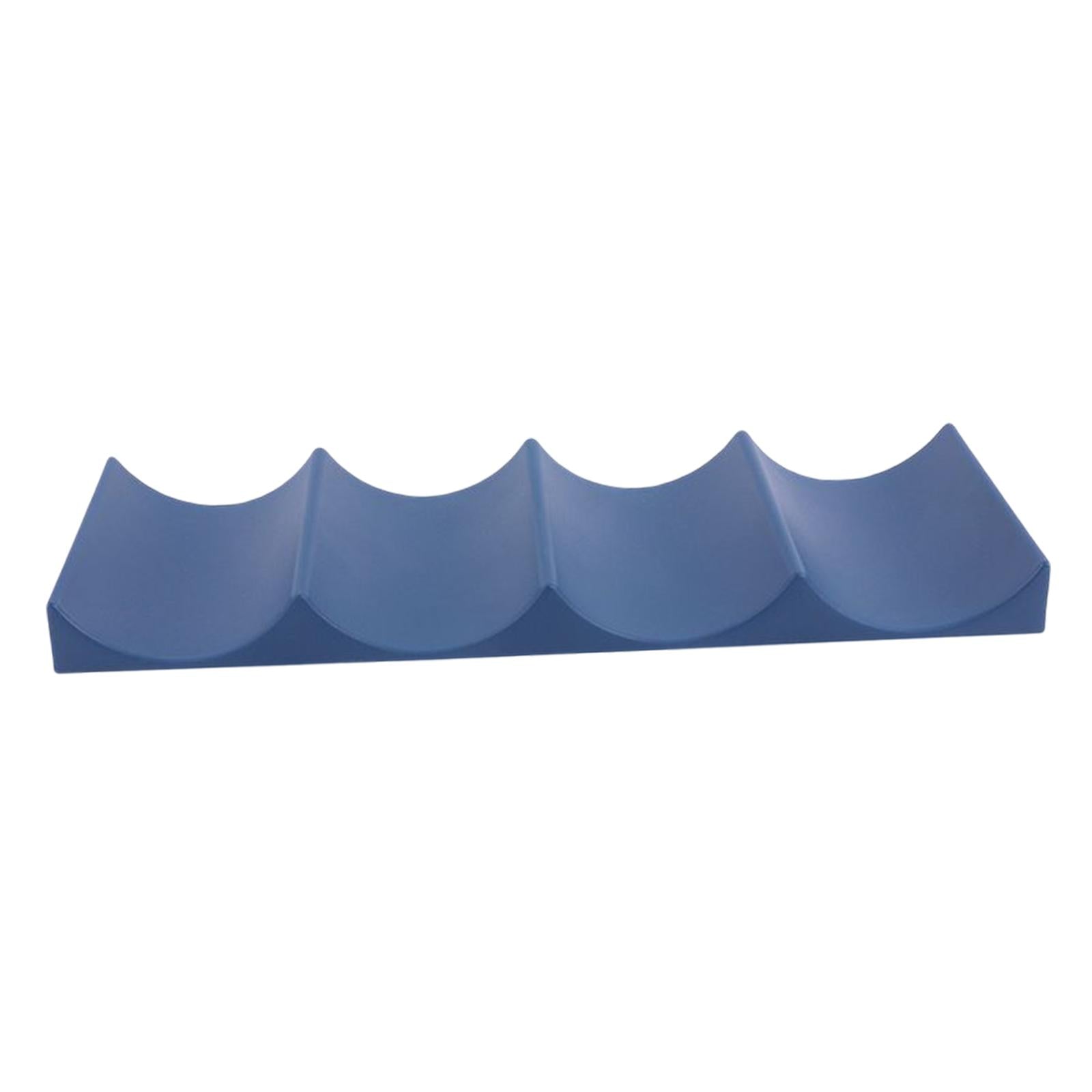 2xWine Rack Countertop Worktops Minimalist Tabletop Stackable Wave Shape blue