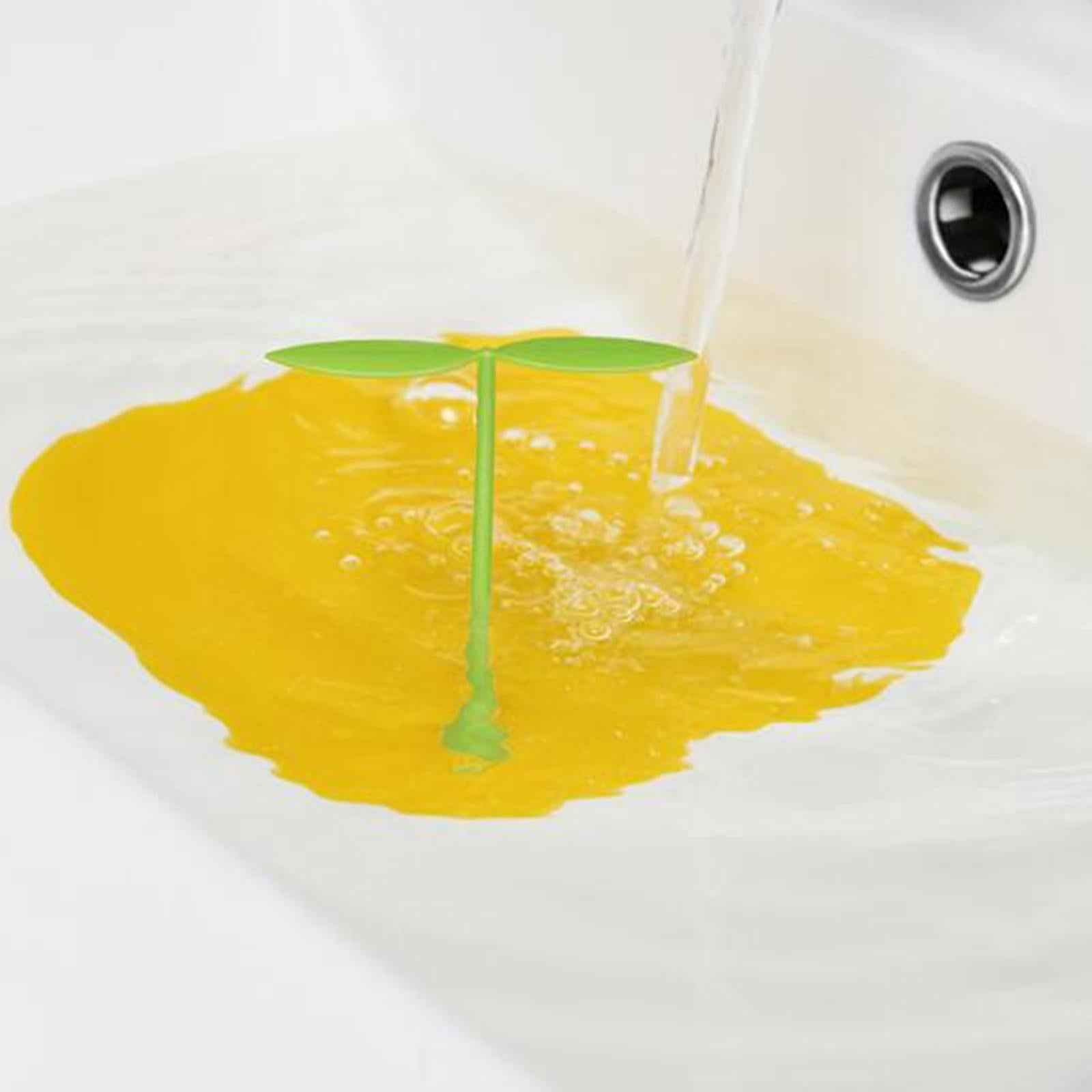 2pcs Drain Pad Floor Drain Cover Deodorant for Kitchen Shower Laundry Yellow