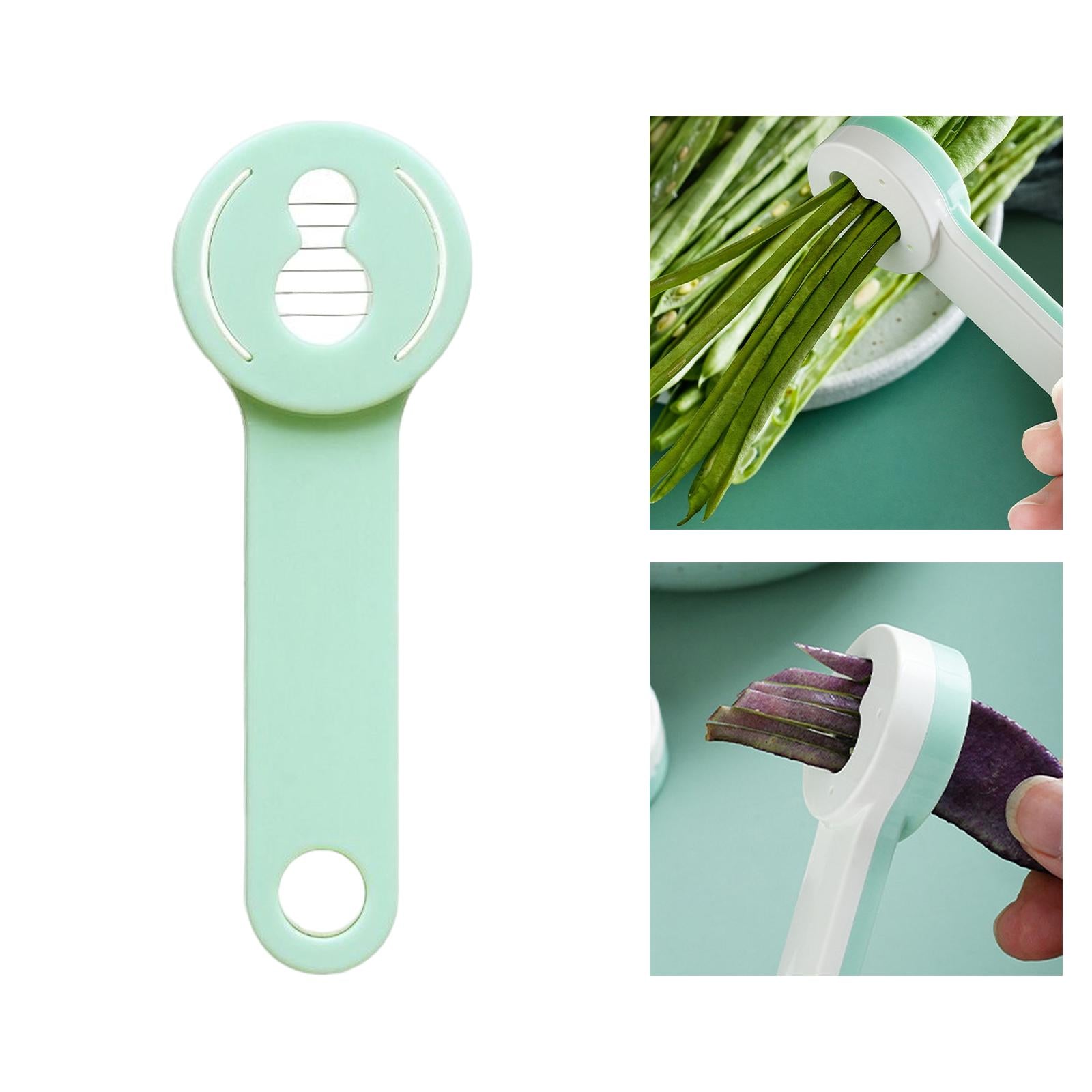 2xManual Bean Slicer Food Kitchen Gadgets Bean Cutter for Bean