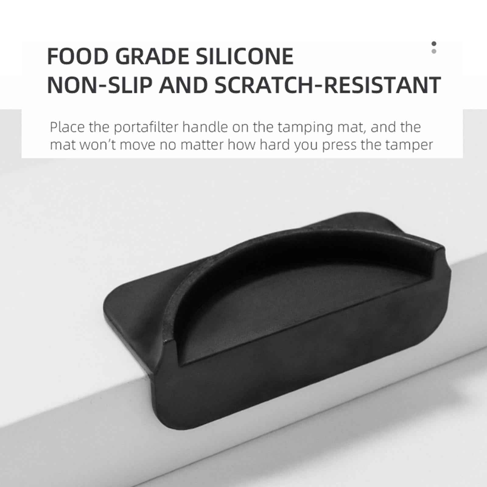 Silicone Coffee Tamper Pad Coffee Machine Parts for Kitchen Restaurant Black