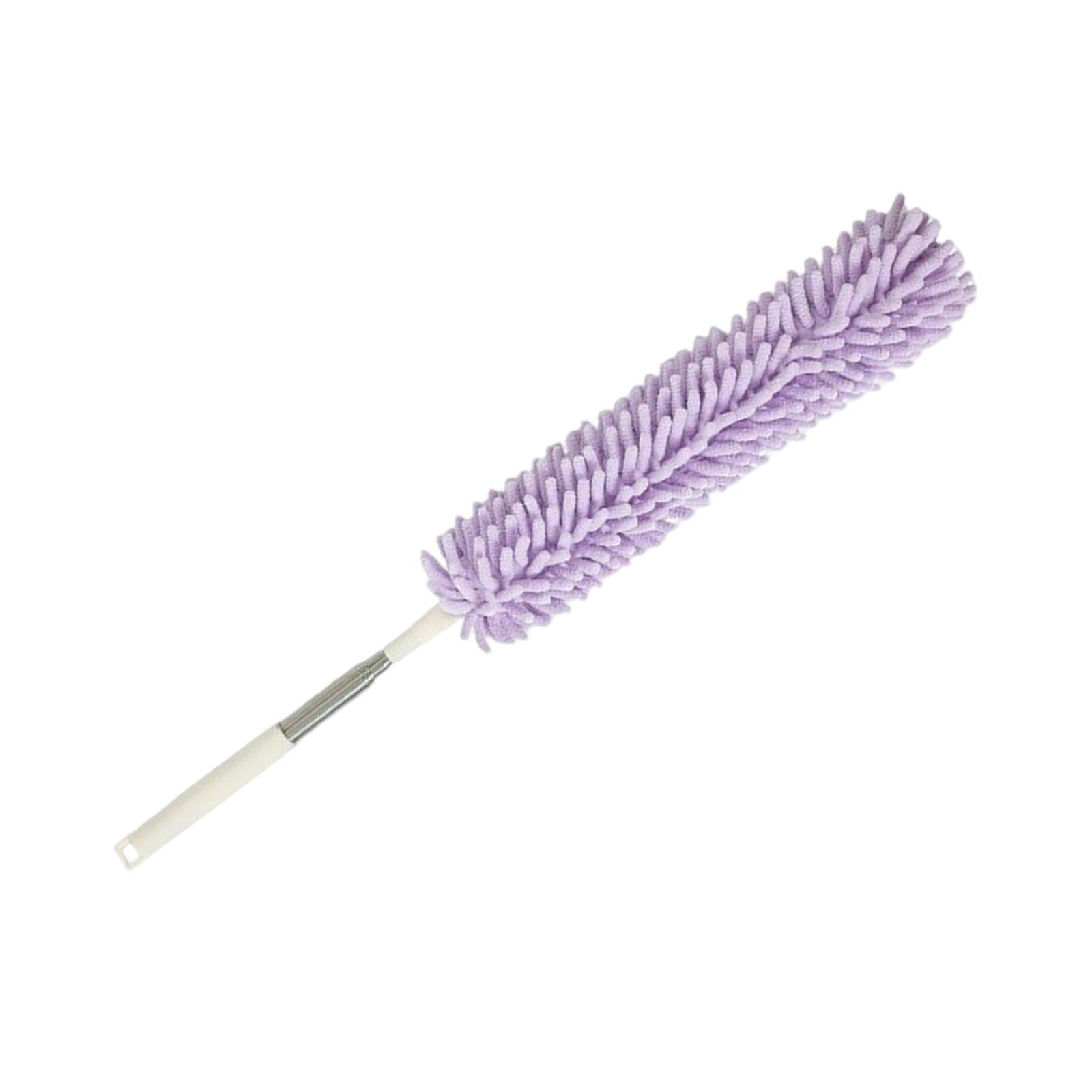 1.3M Telescopic Ceiling Duster Bendable Duster for Cleaning Ceiling Fan Car purple