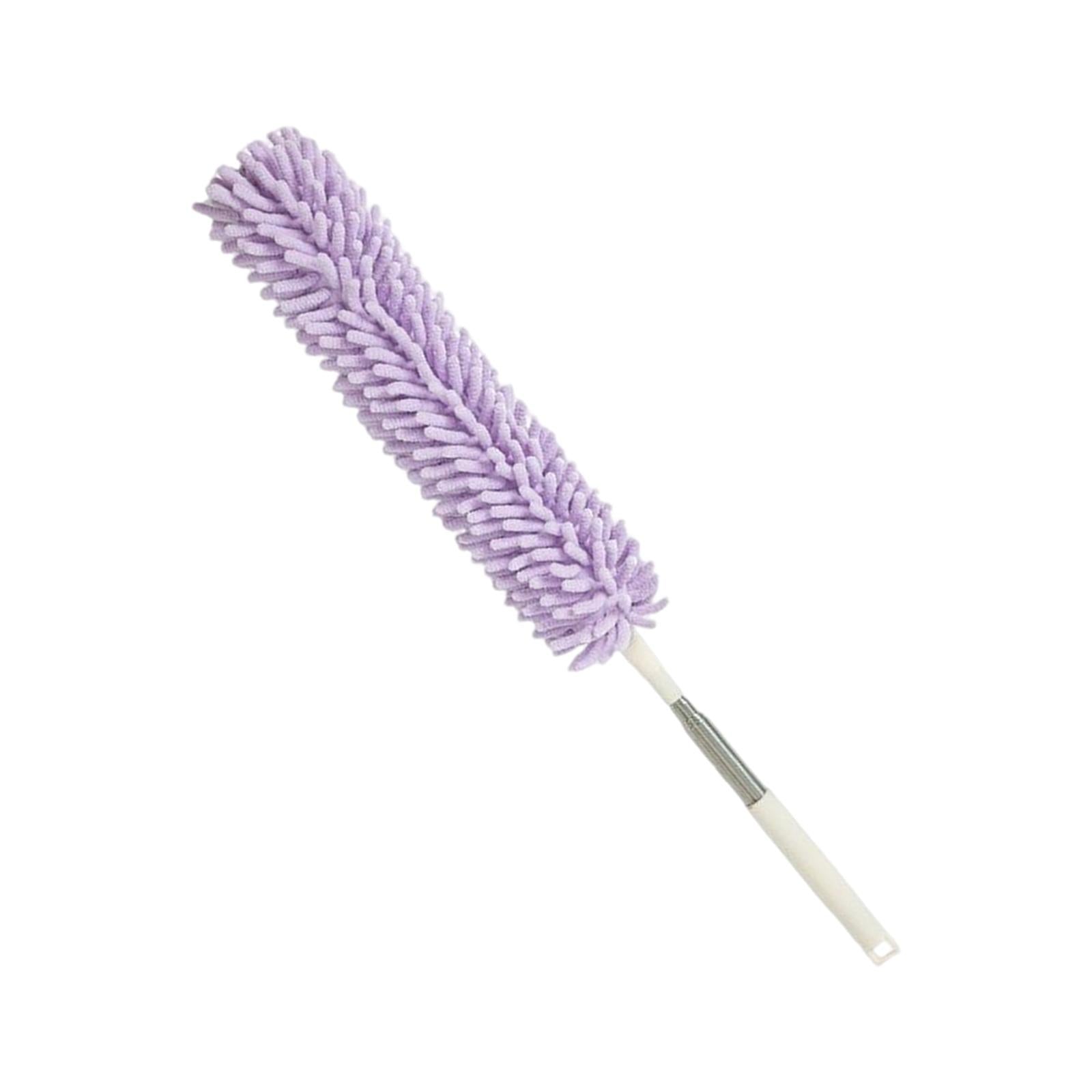 1.3M Telescopic Ceiling Duster Bendable Duster for Cleaning Ceiling Fan Car purple