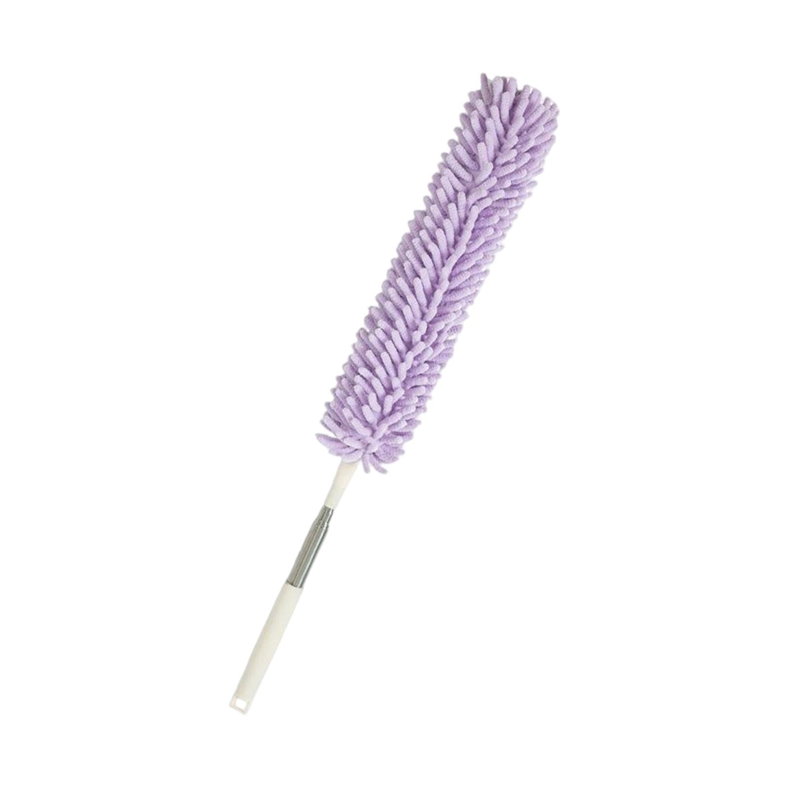 1.3M Telescopic Ceiling Duster Bendable Duster for Cleaning Ceiling Fan Car purple