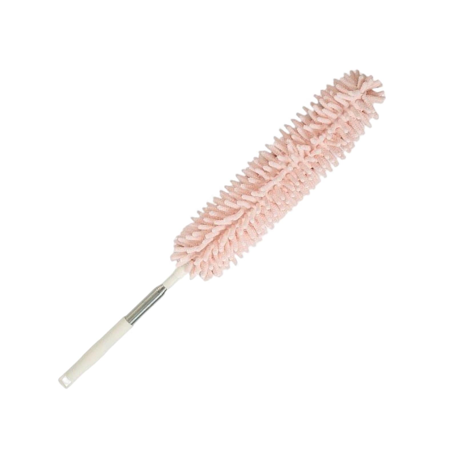 1.3M Telescopic Ceiling Duster Bendable Duster for Cleaning Ceiling Fan Car pink