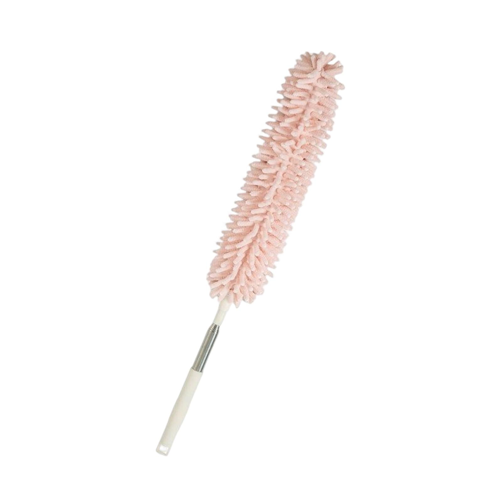 1.3M Telescopic Ceiling Duster Bendable Duster for Cleaning Ceiling Fan Car pink