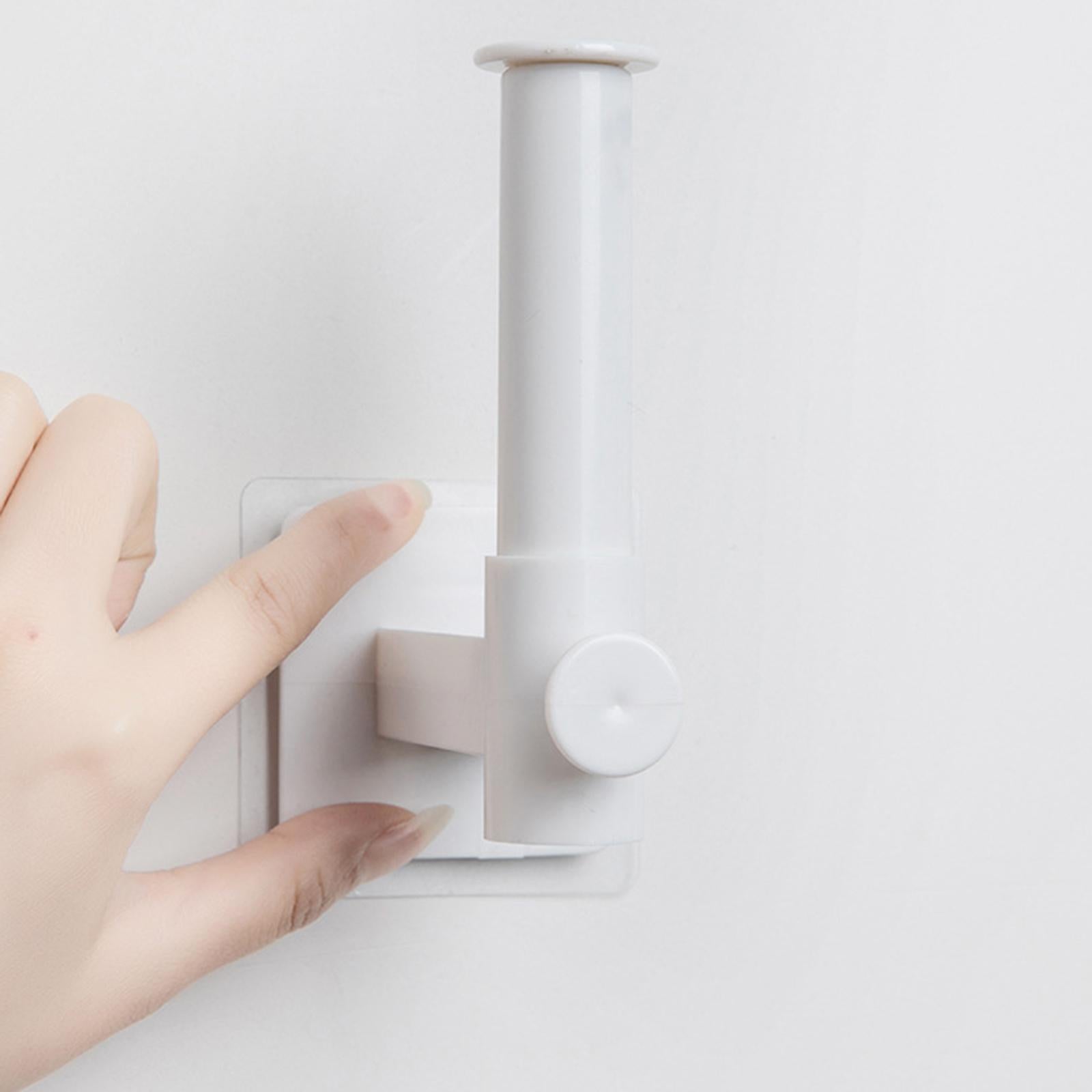 3xHousehold Toilet Paper Holder Mounted Tissue Hanger for Kitchen Washroom Art White