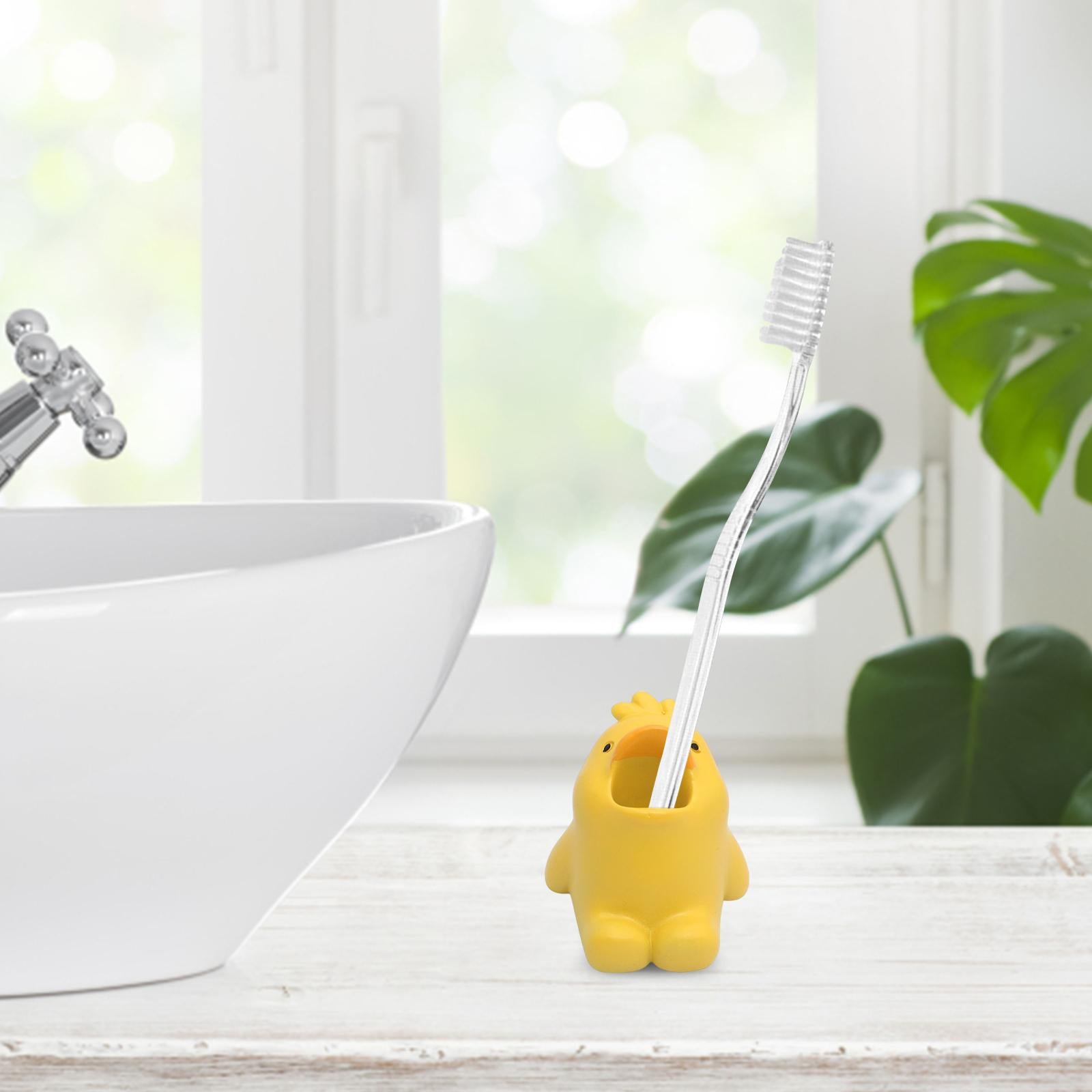 6xCute Tooth Brush Storage Wall Mounted Shower Adhesive for Household duck