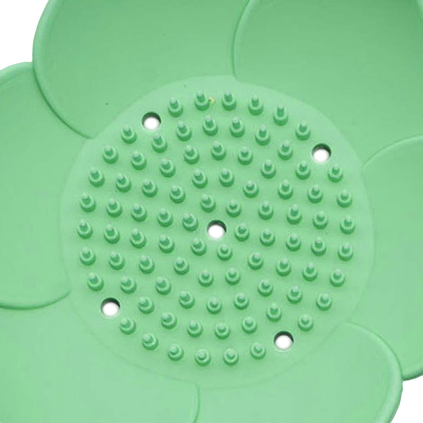 4xPortable Soap Dish Soap Holder with Drainage Soap Tray for Bathroom Shower Green