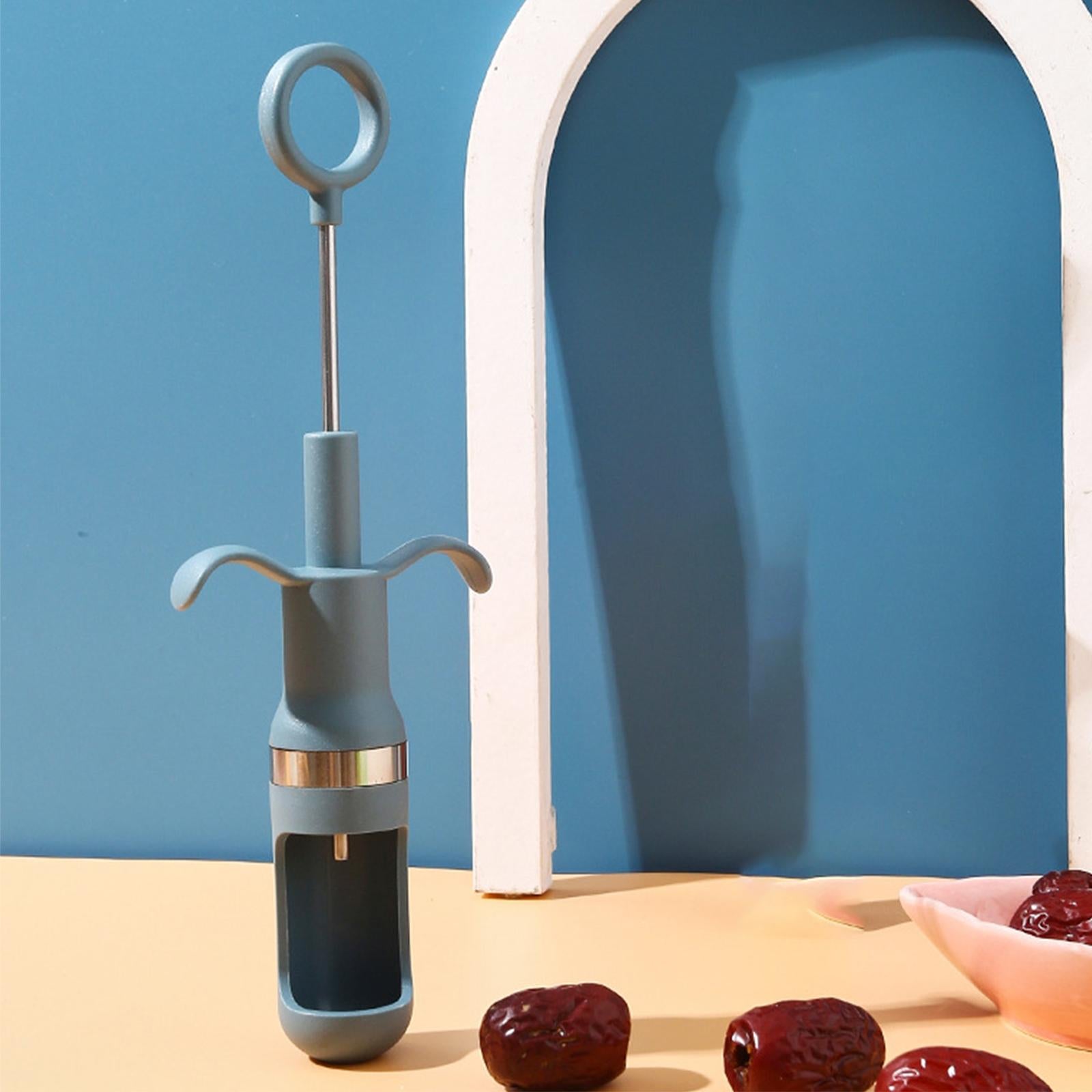 2xMultifunction Fruit Core Remover Olive Pitter Tool for Home Red Date Jujube Blue