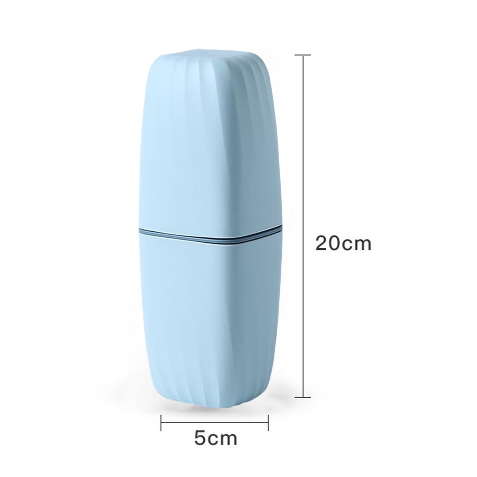 4xToothbrush Toothpaste Holder Case Compact for Business Trip Bathroom Outdoor light blue