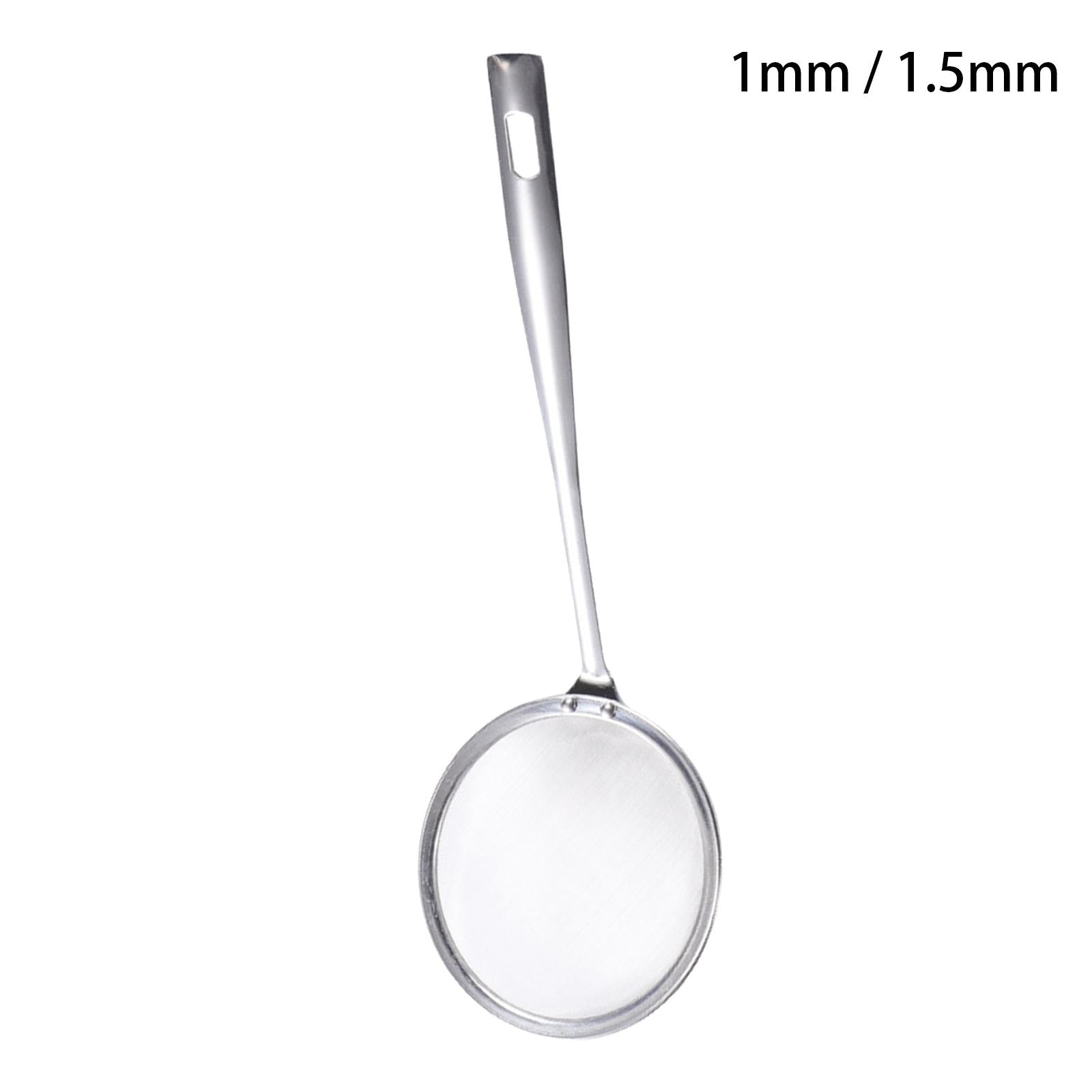 3xCooking Oil Sieve Colander Scoop with Handle for Blanching Vegetables 1mm