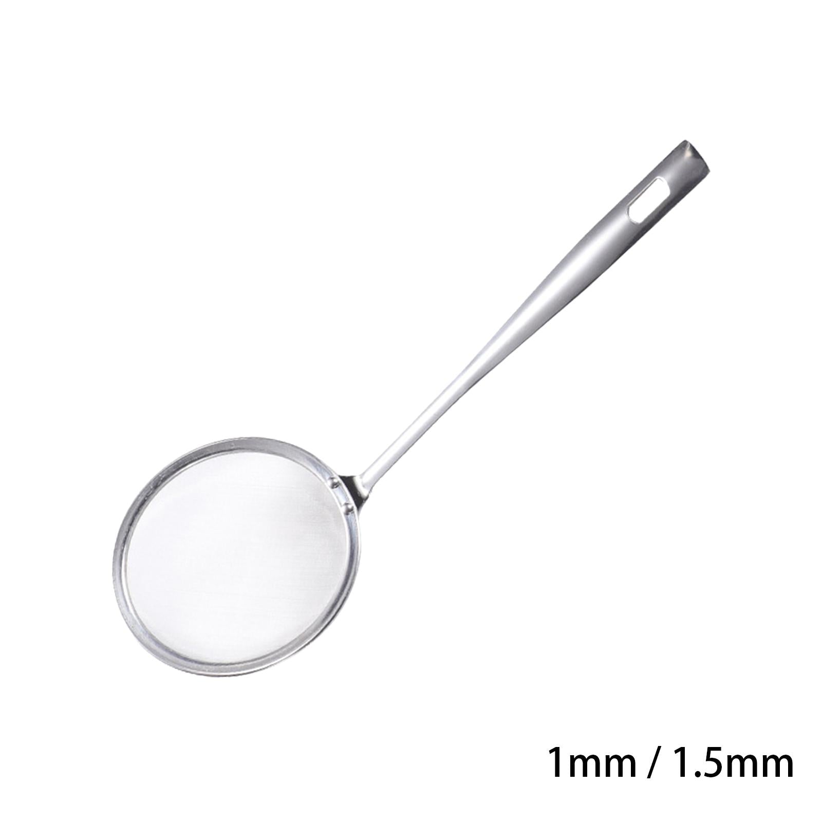 3xCooking Oil Sieve Colander Scoop with Handle for Blanching Vegetables 1mm