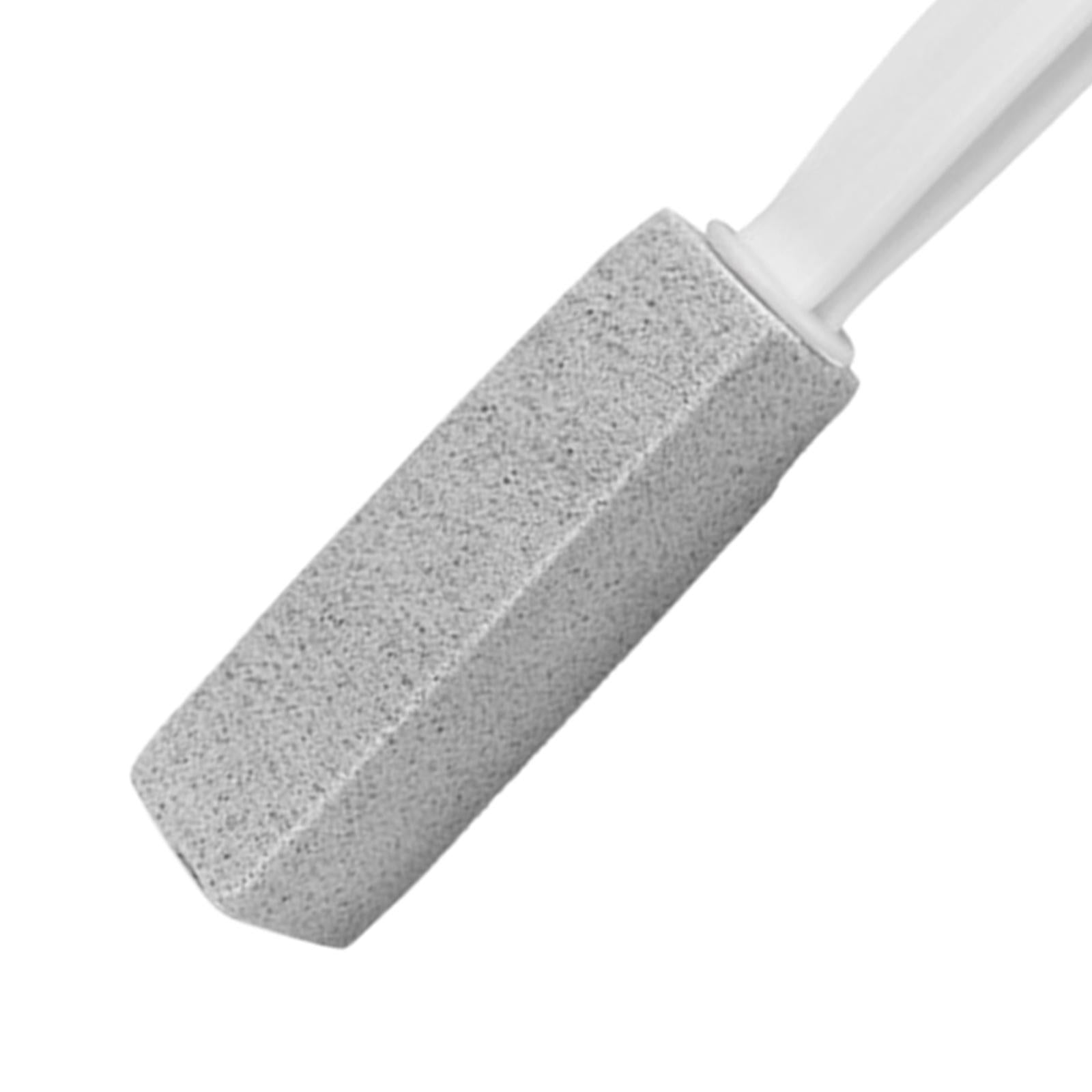 4xPumice Stone Toilets Brush with Handle for Rust Grill Feet Care Bath Pool Gray 20.5cm