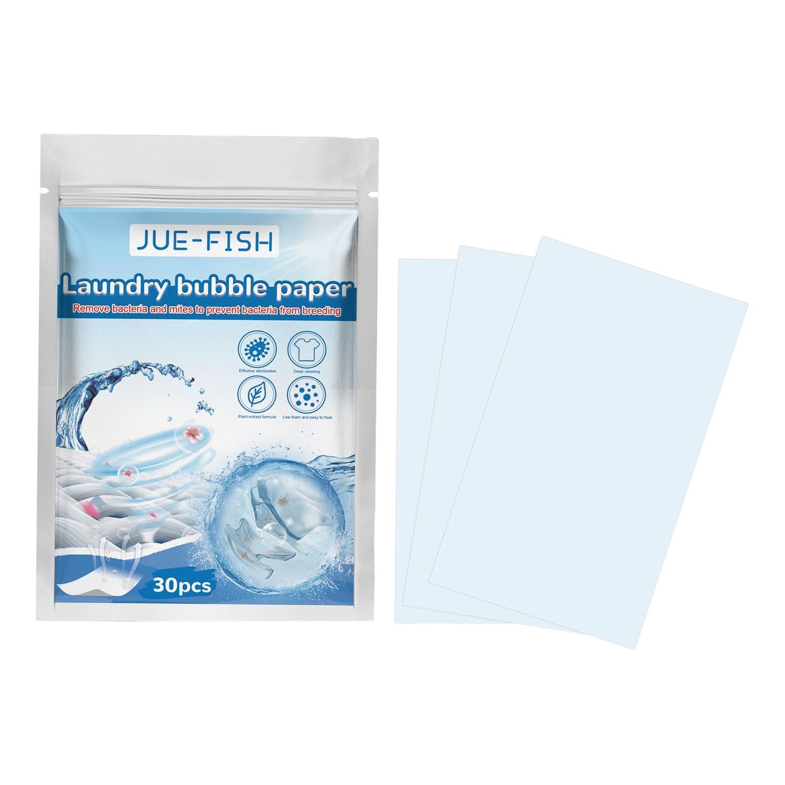 2x30 Wash Paper Sheets Soap Softener for Washing Machine Cleaning