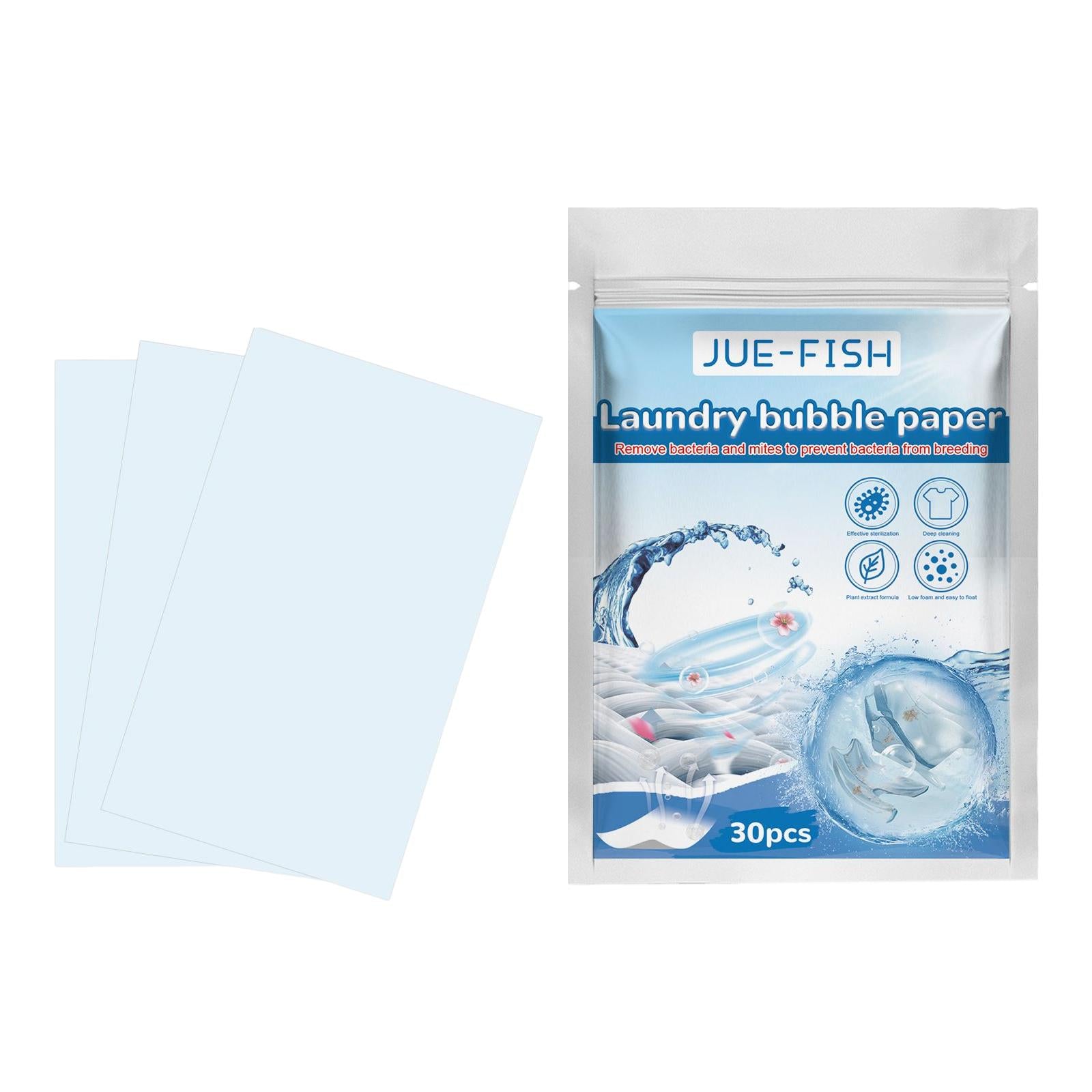 2x30 Wash Paper Sheets Soap Softener for Washing Machine Cleaning
