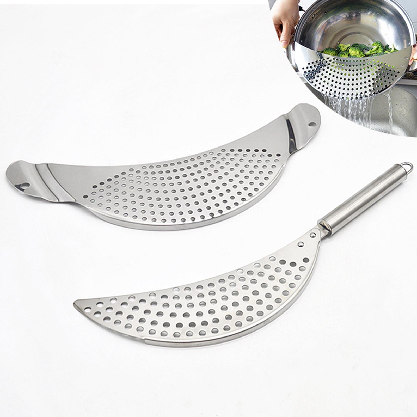 2xPot Strainer Colander Tool Fine Mesh with Handle Durable for Home Restaurant