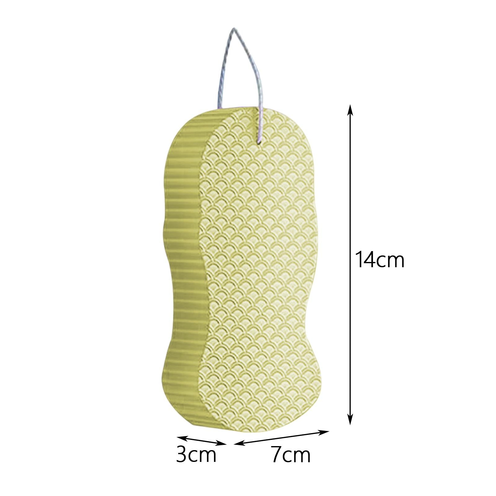 4xBrush Sponge SPA Exfoliating Bathing Accessories Reusable Yellow