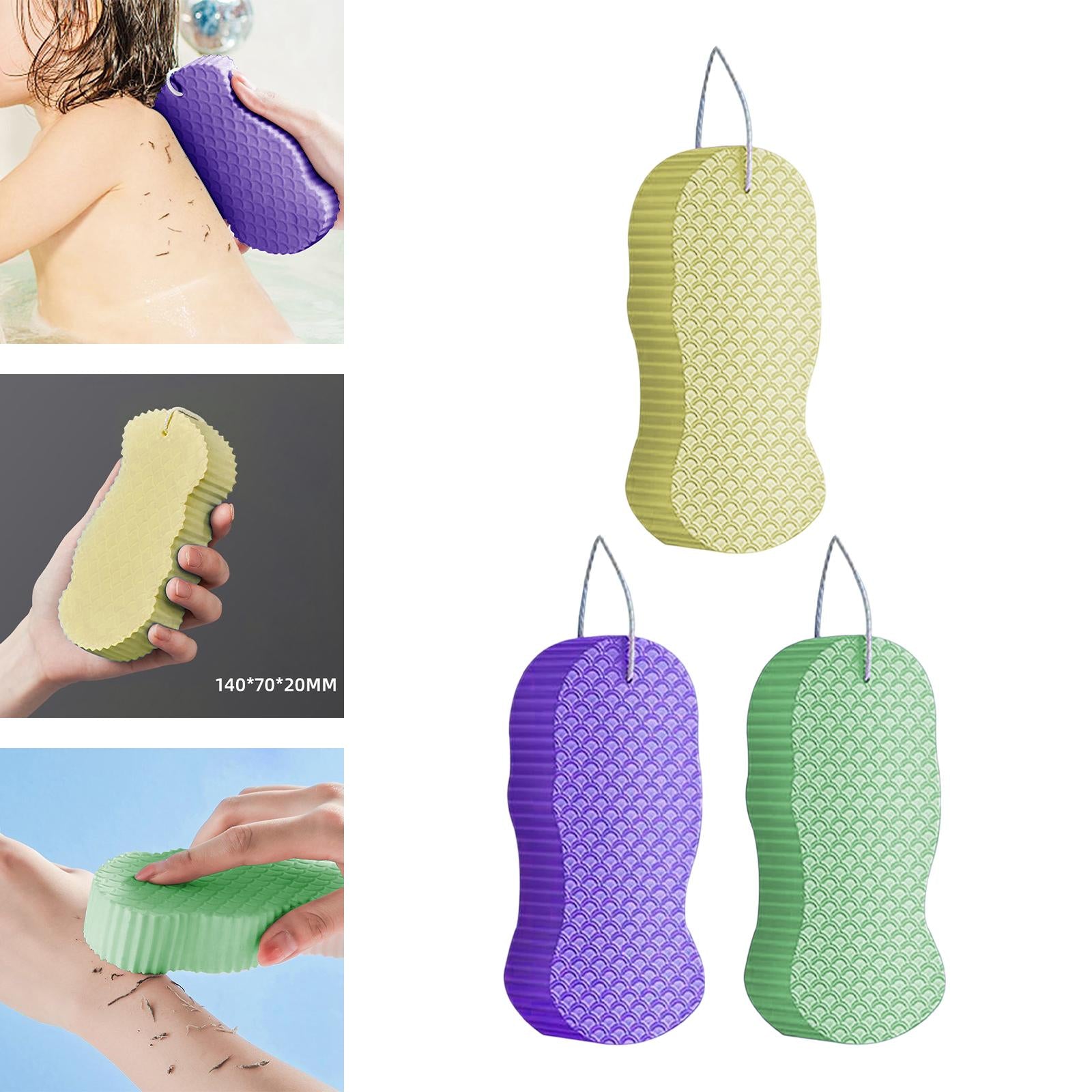 5xBrush Sponge SPA Exfoliating Bathing Accessories Reusable Yellow