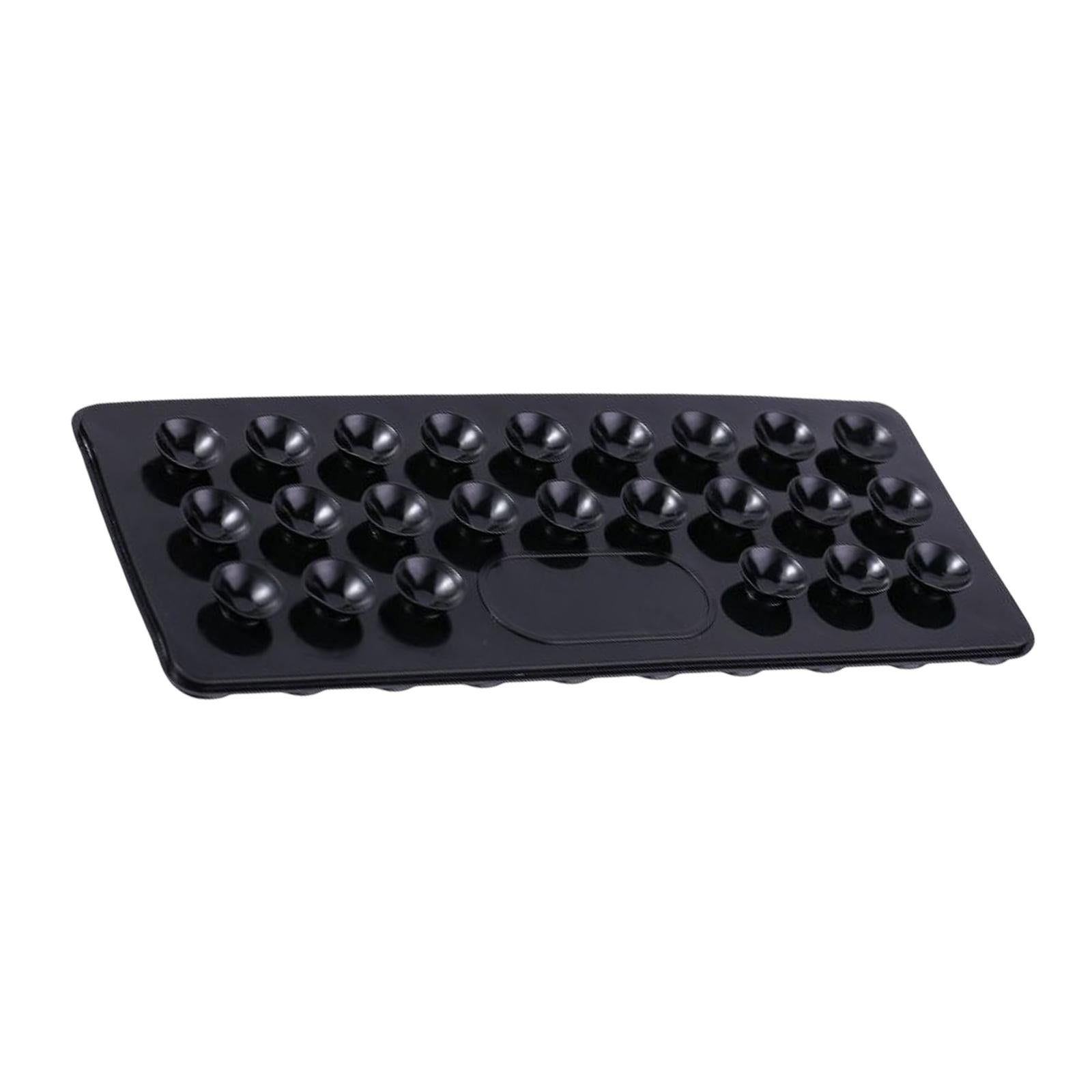 3xPortable Double Sided Suction Cups for Bathroom Toothpaste Handwashing Fluid black rectangle