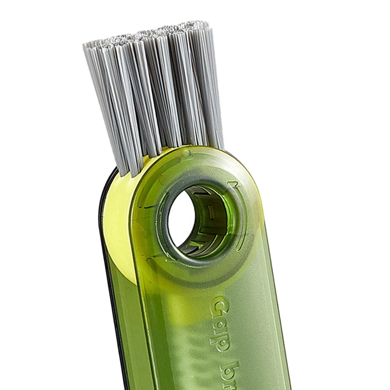 4xMini Cleaning Brush Washing Tool Detail Brush for Cups mug Kitchen Transparent Green