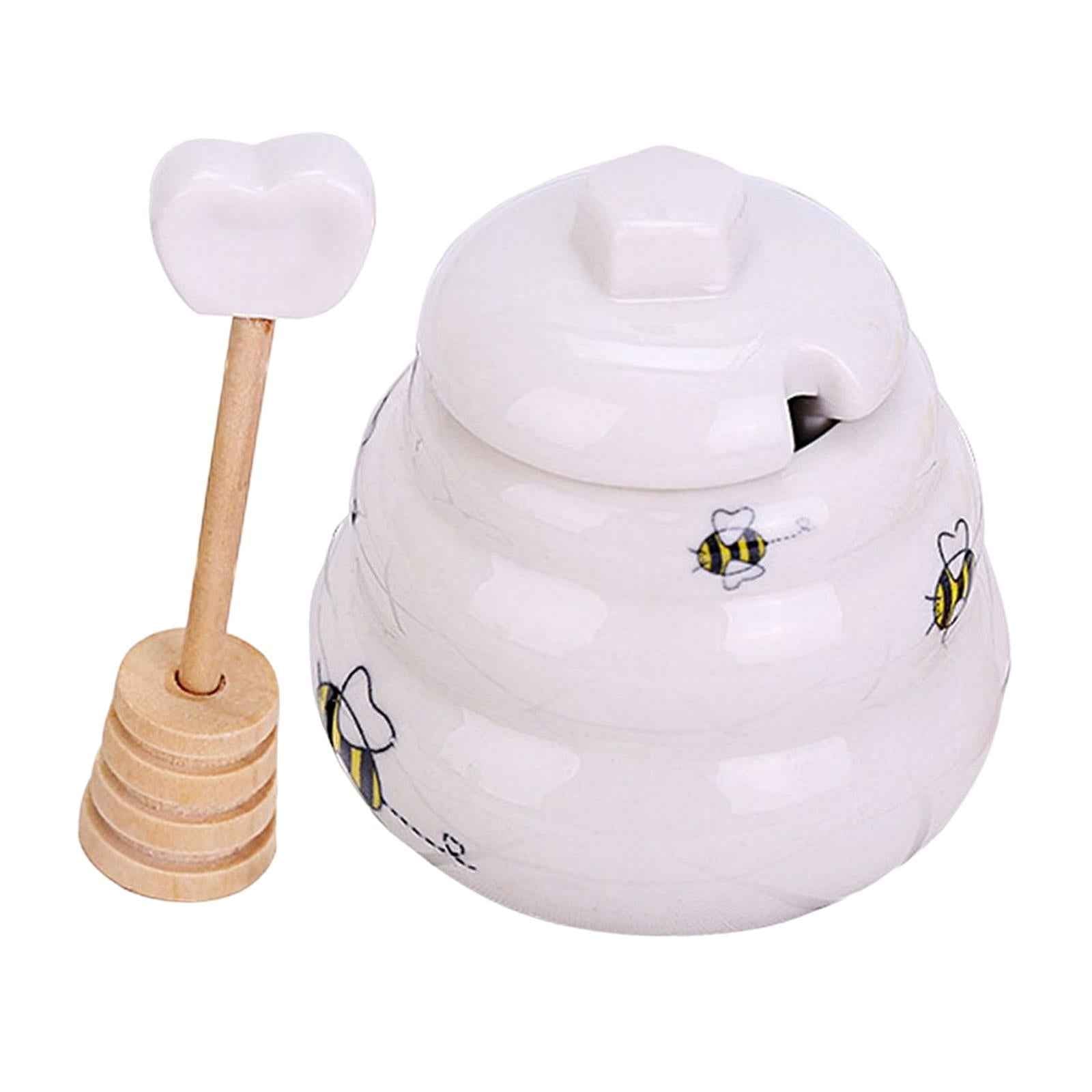 Ceramic Honey Jar with Lid Storage Containers for Spices Party Decor