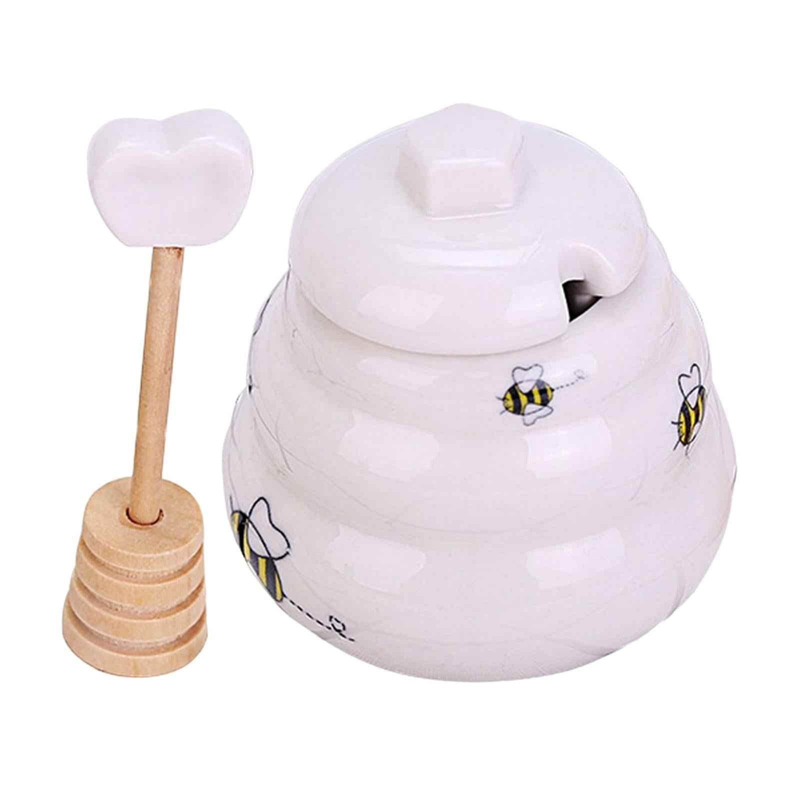 Ceramic Honey Jar with Lid Storage Containers for Spices Party Decor
