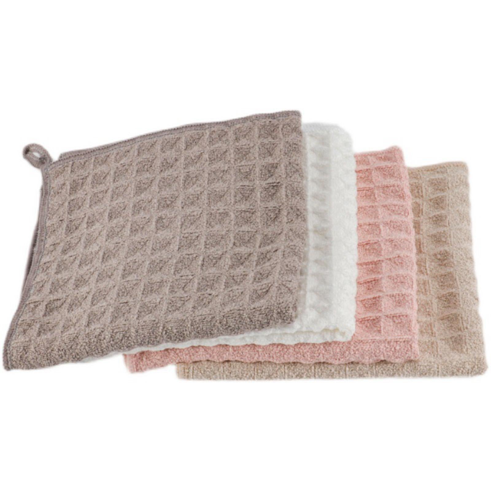 3xMultipurpose Coffee Cloth Fast Drying Washcloths for Kitchen Indoor Shop Apricot