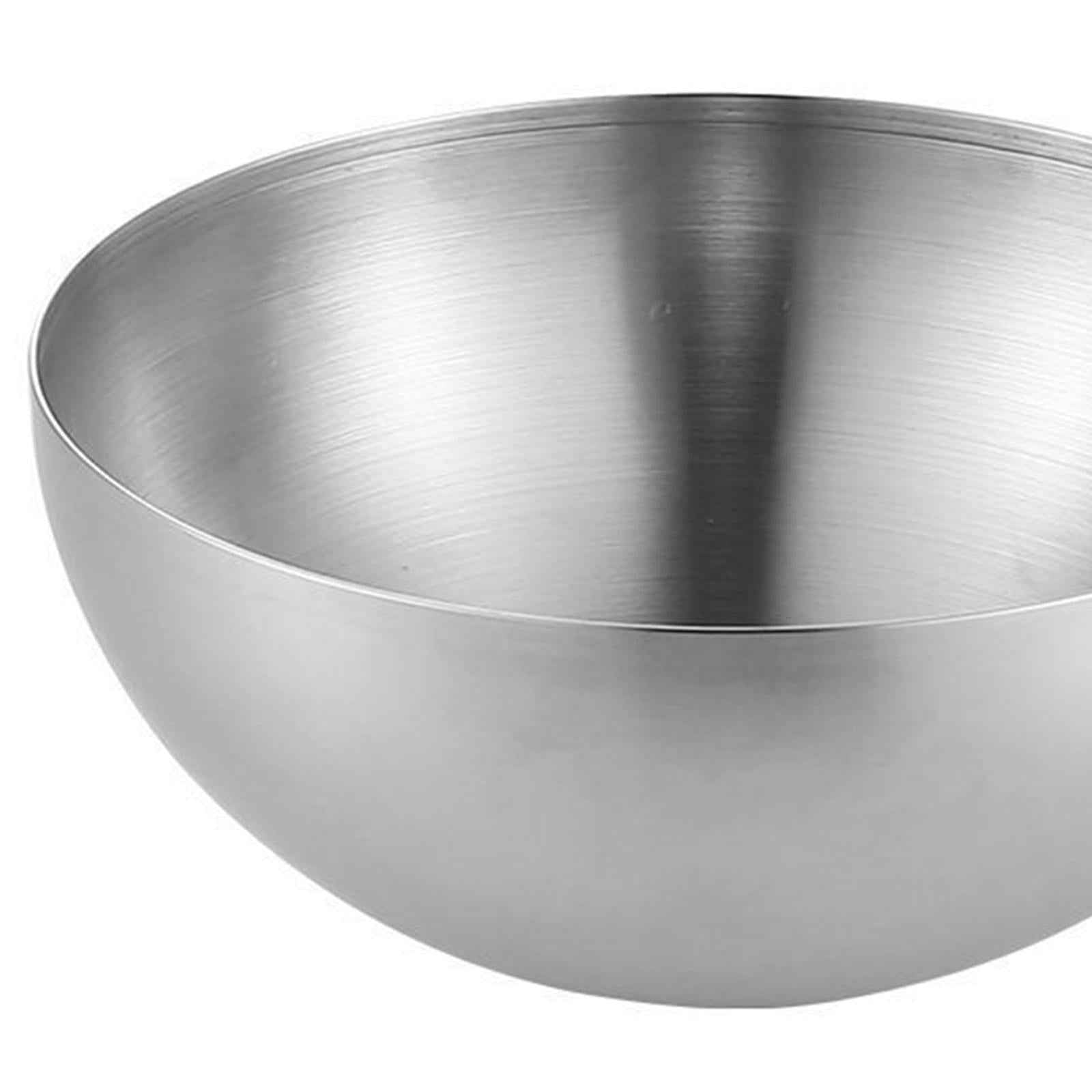 Metal Bowls Soup Bowls Multifunction Stackable for Refrigerator Argent 15cm